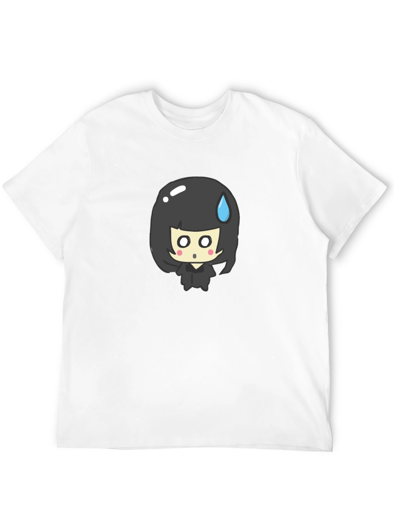 Anime Girl Black T-Shirt
