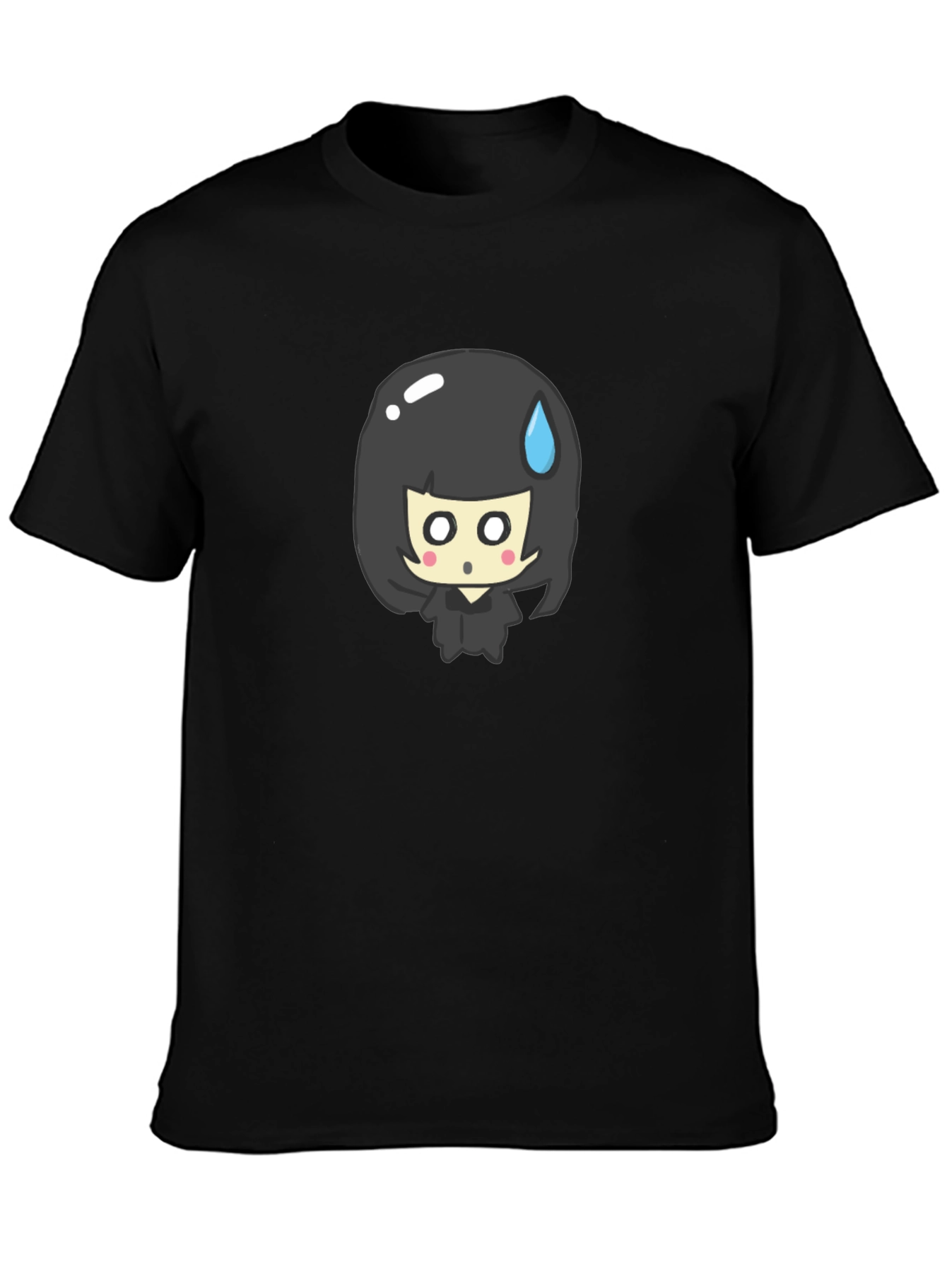 Anime Girl Black T-Shirt