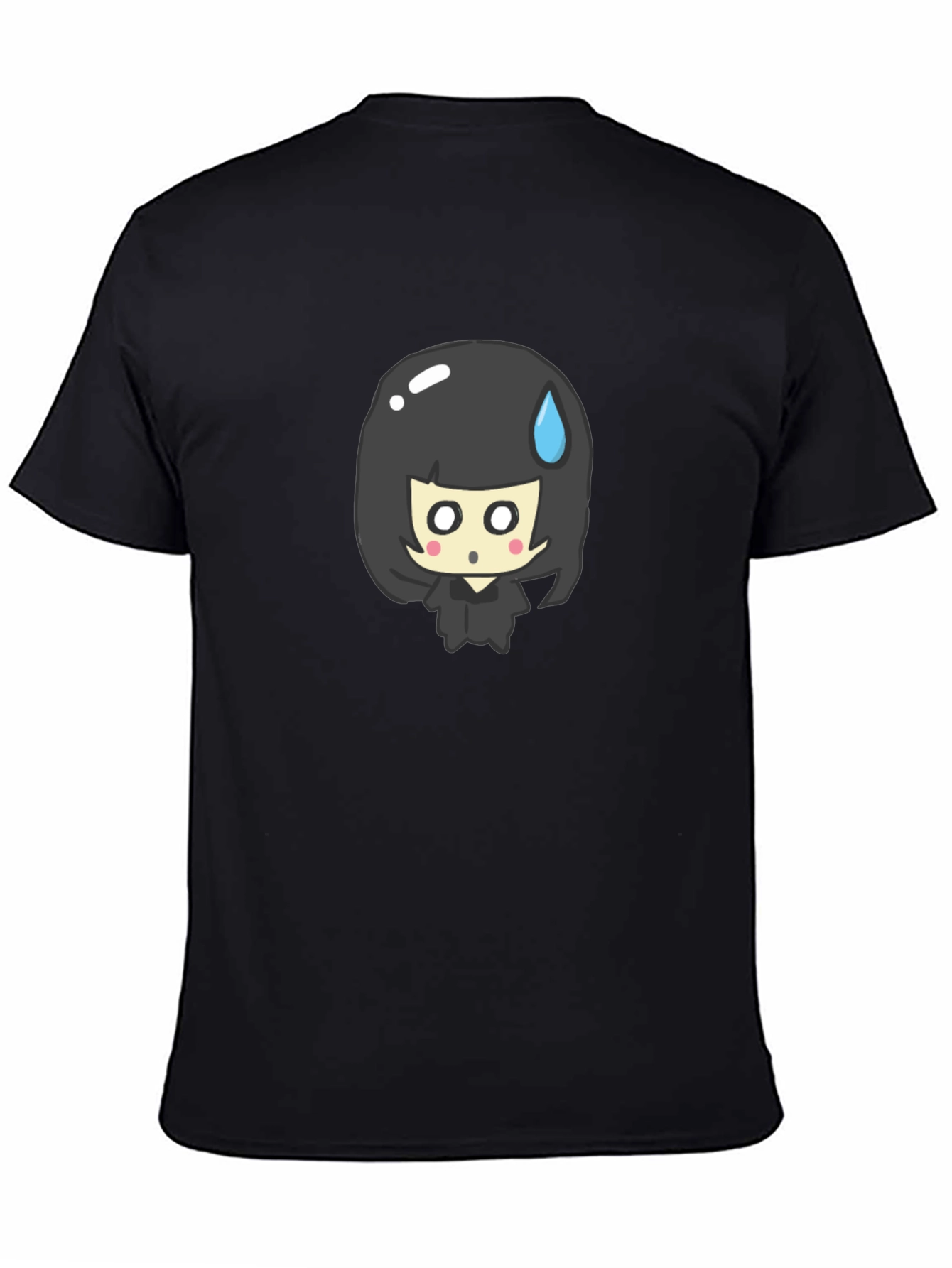 Anime Girl Black T-Shirt