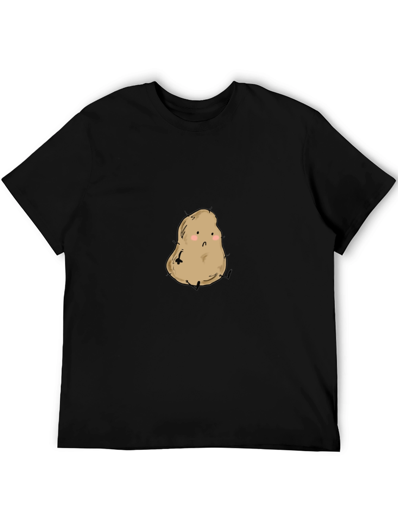 Cute Potato Graphic Tee - Unisex Black Shirt