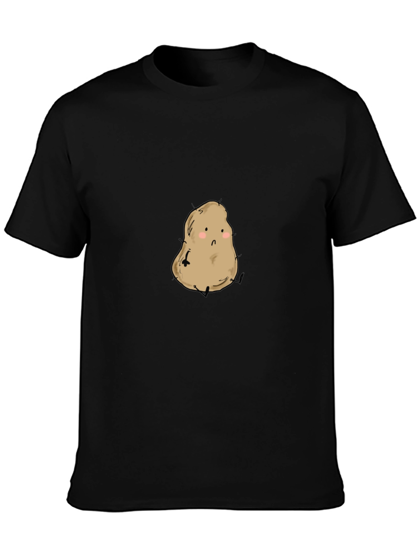 Cute Potato Graphic Tee - Unisex Black Shirt