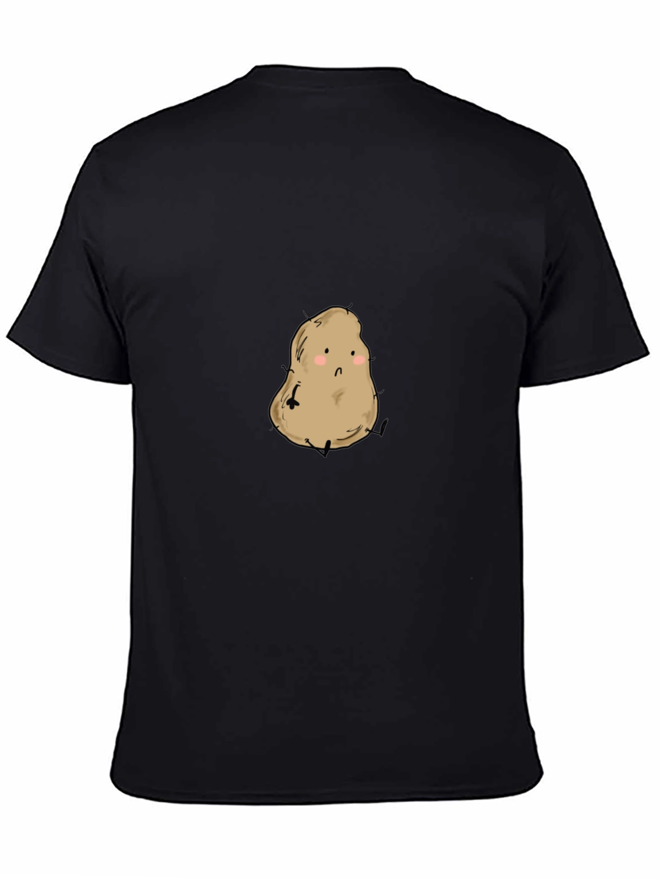Cute Potato Graphic Tee - Unisex Black Shirt