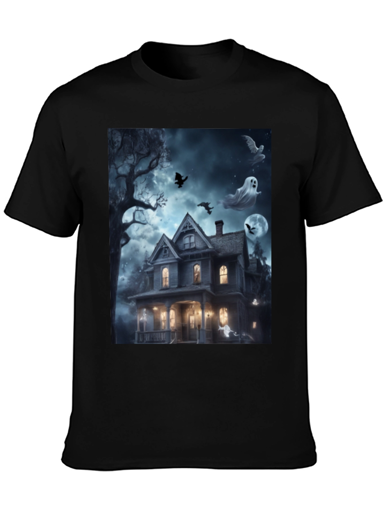 Spooky Haunted House Halloween T-Shirt