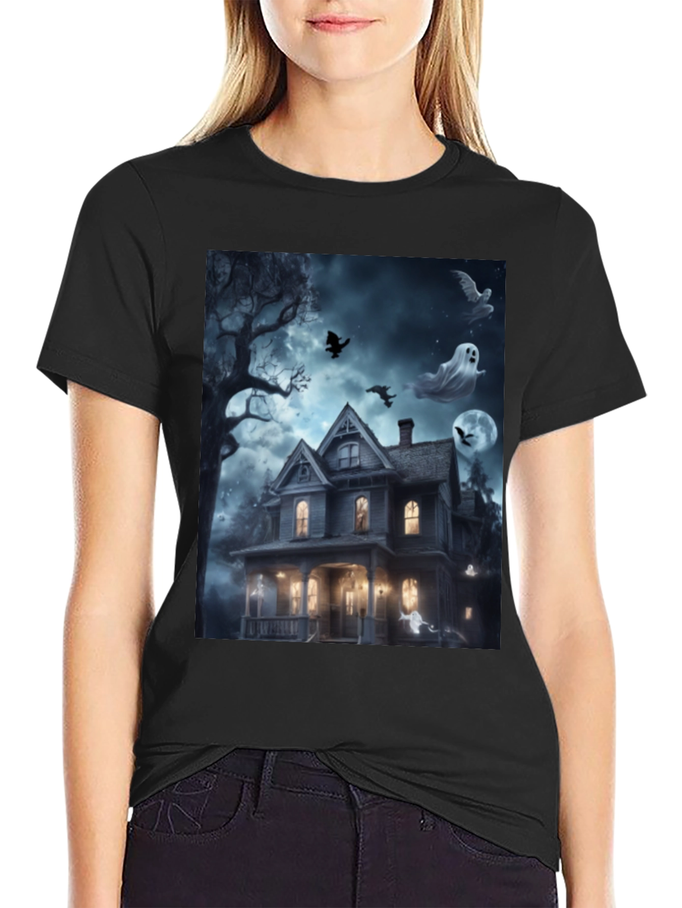 Spooky Haunted House Halloween T-Shirt
