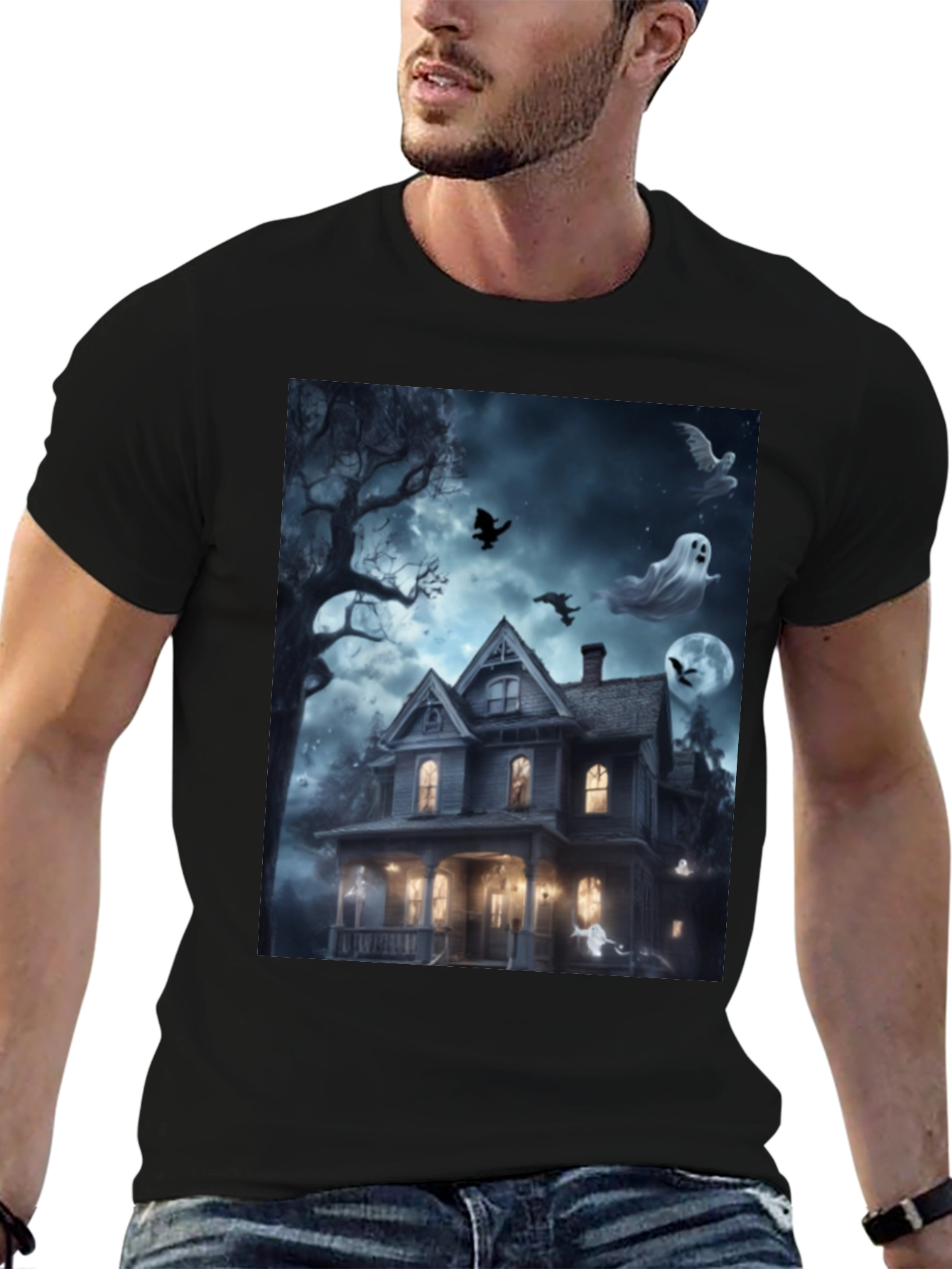 Spooky Haunted House Halloween T-Shirt