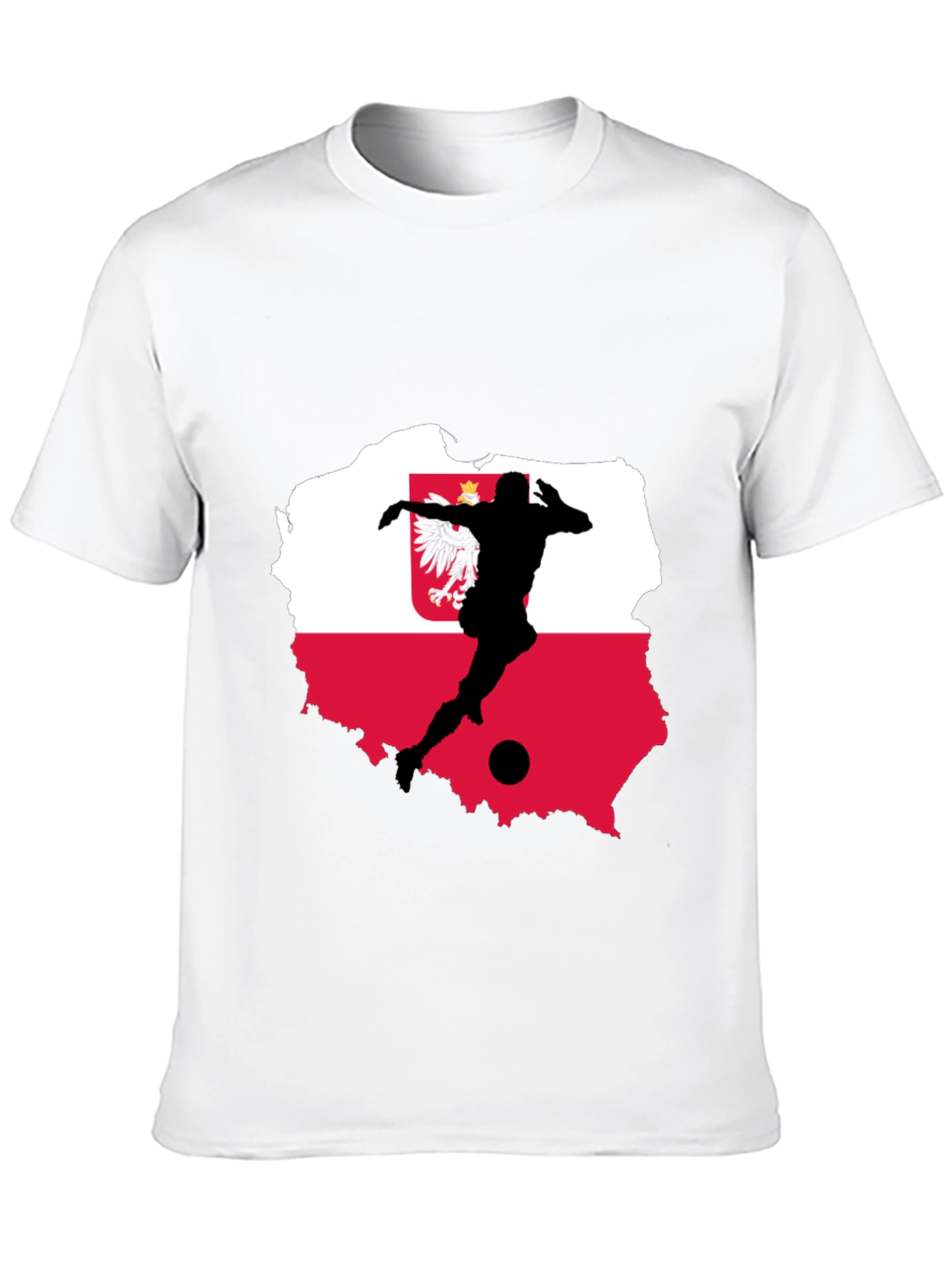 Poland Soccer Flag Graphic T-Shirt