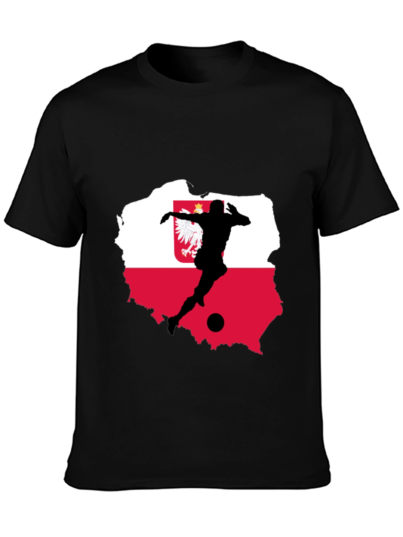 Poland Soccer Flag Graphic T-Shirt