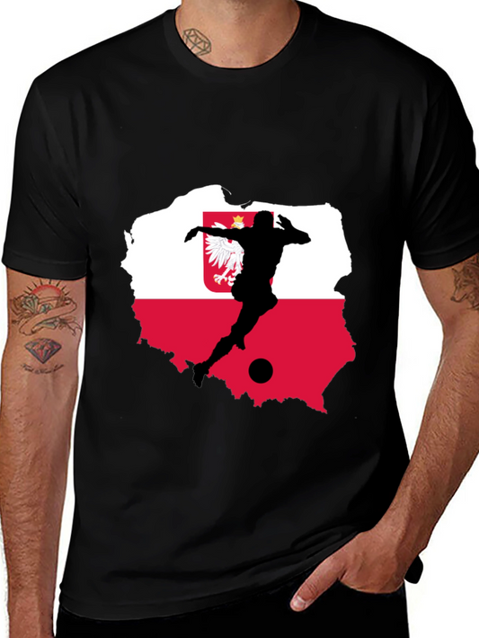 Poland Soccer Flag Graphic T-Shirt