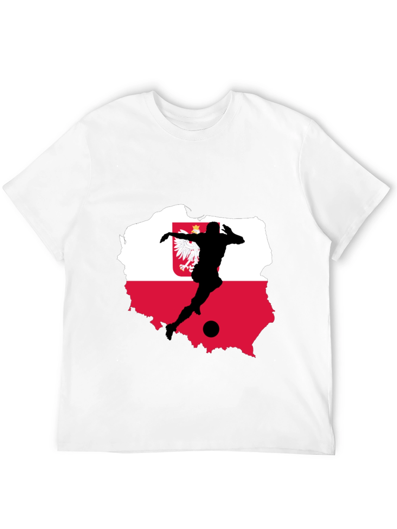 Poland Soccer Flag Graphic T-Shirt