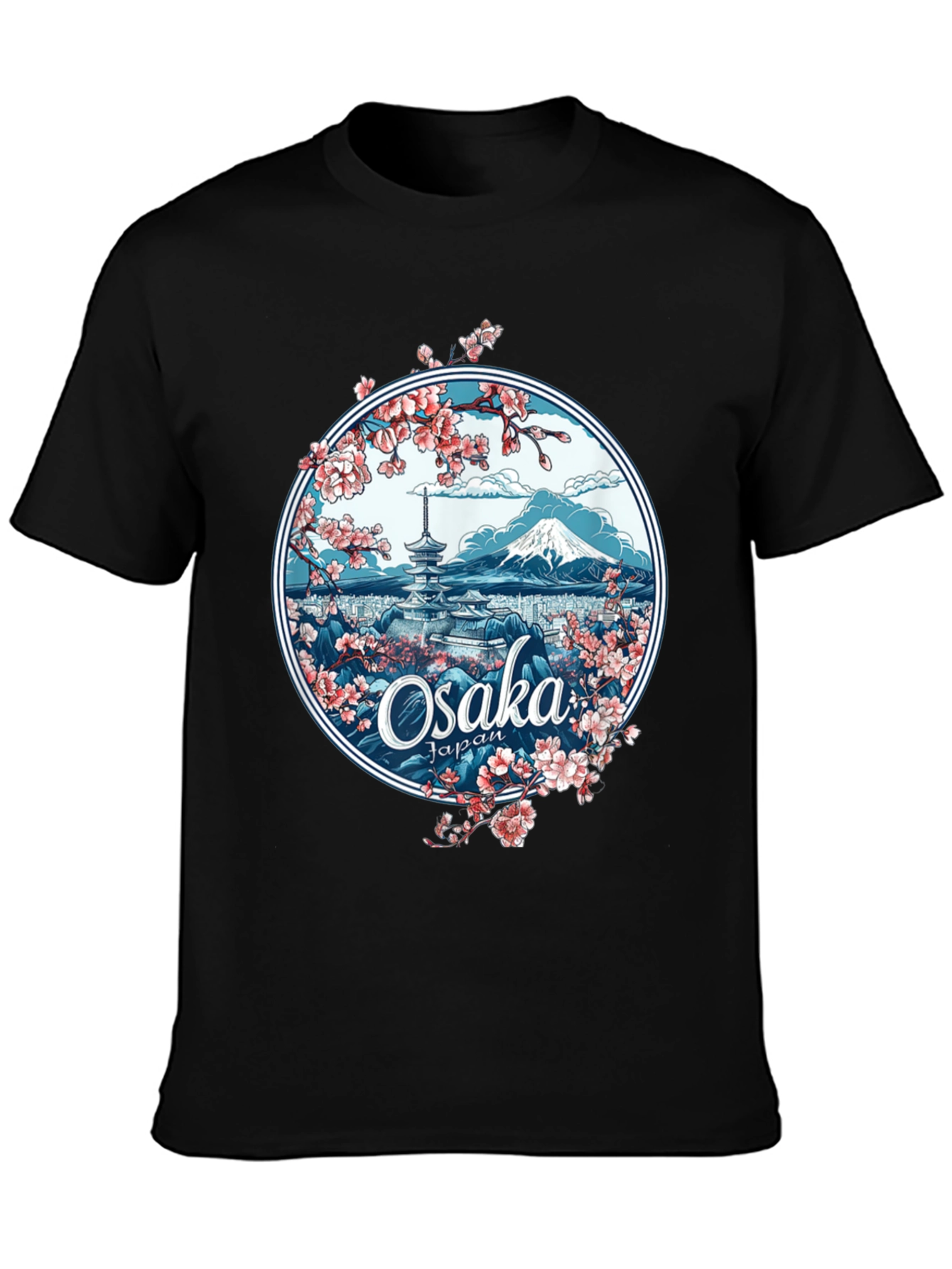 Osaka Japan Sakura Blossom Graphic Tee
