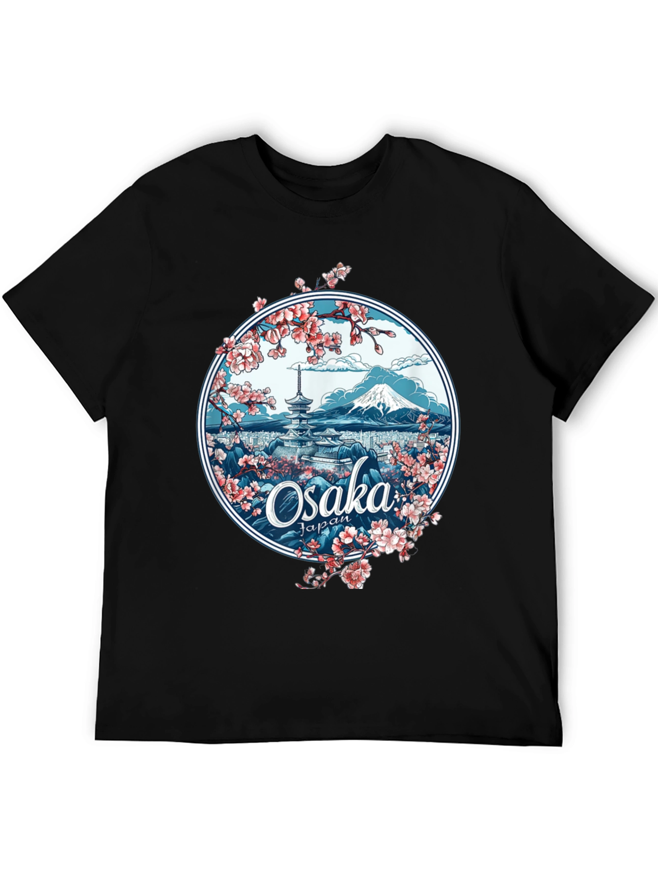 Osaka Japan Sakura Blossom Graphic Tee