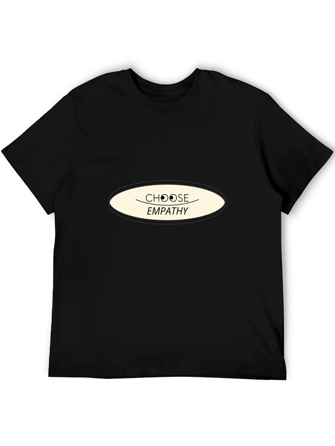 Choose Empathy Graphic Tee - Black Cotton Comfort