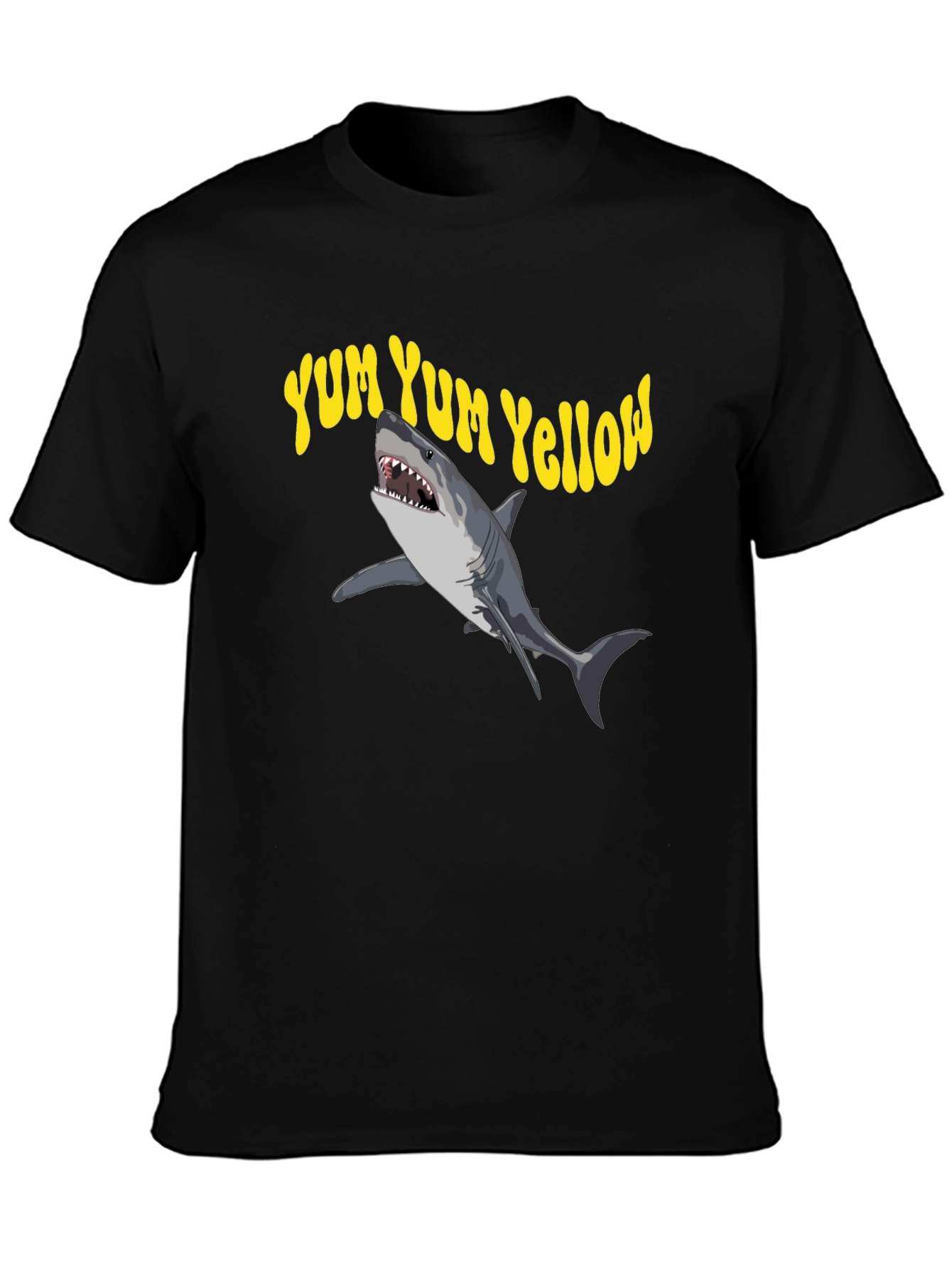 Yum Yum Yellow Shark Graphic Tee