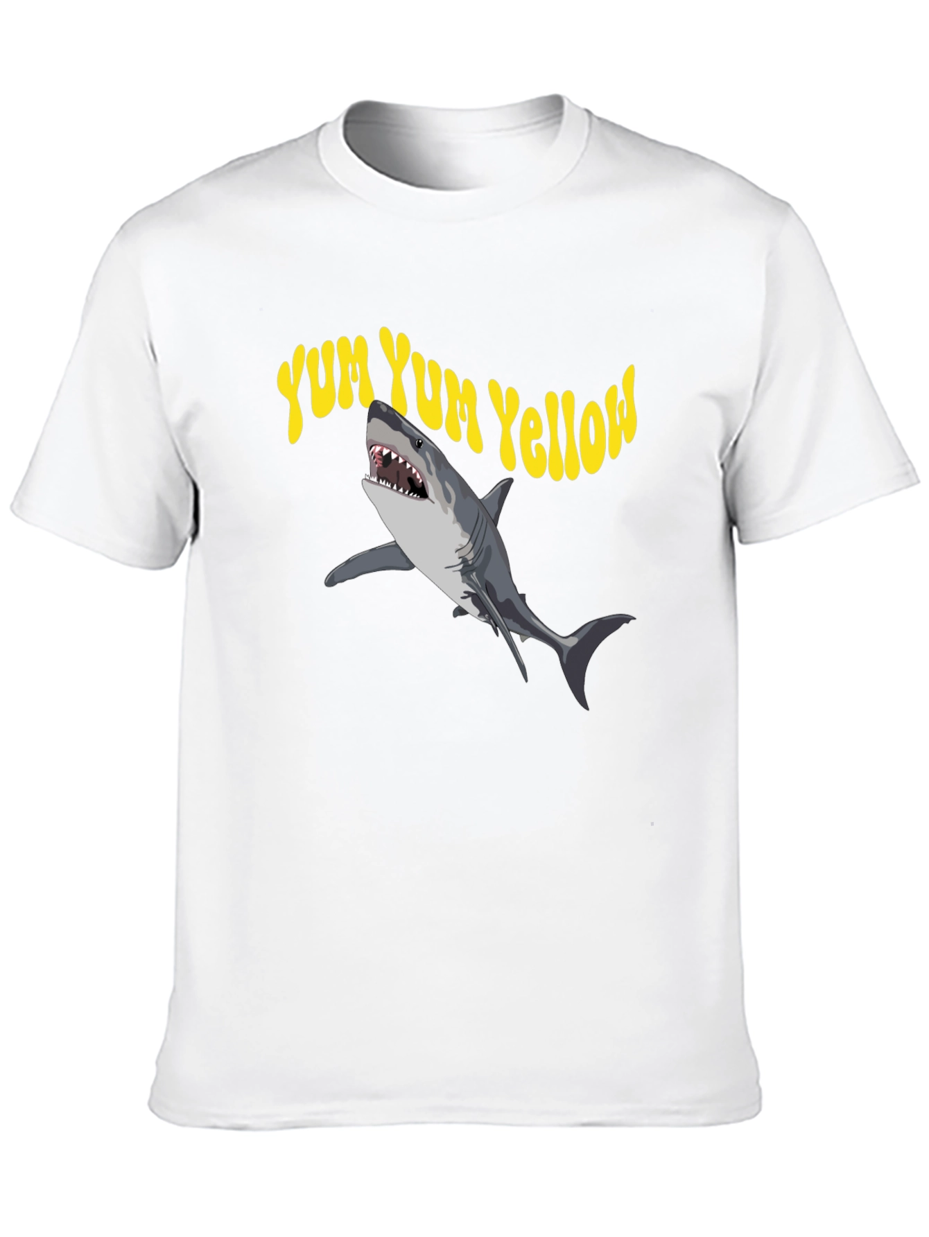 Yum Yum Yellow Shark Graphic Tee