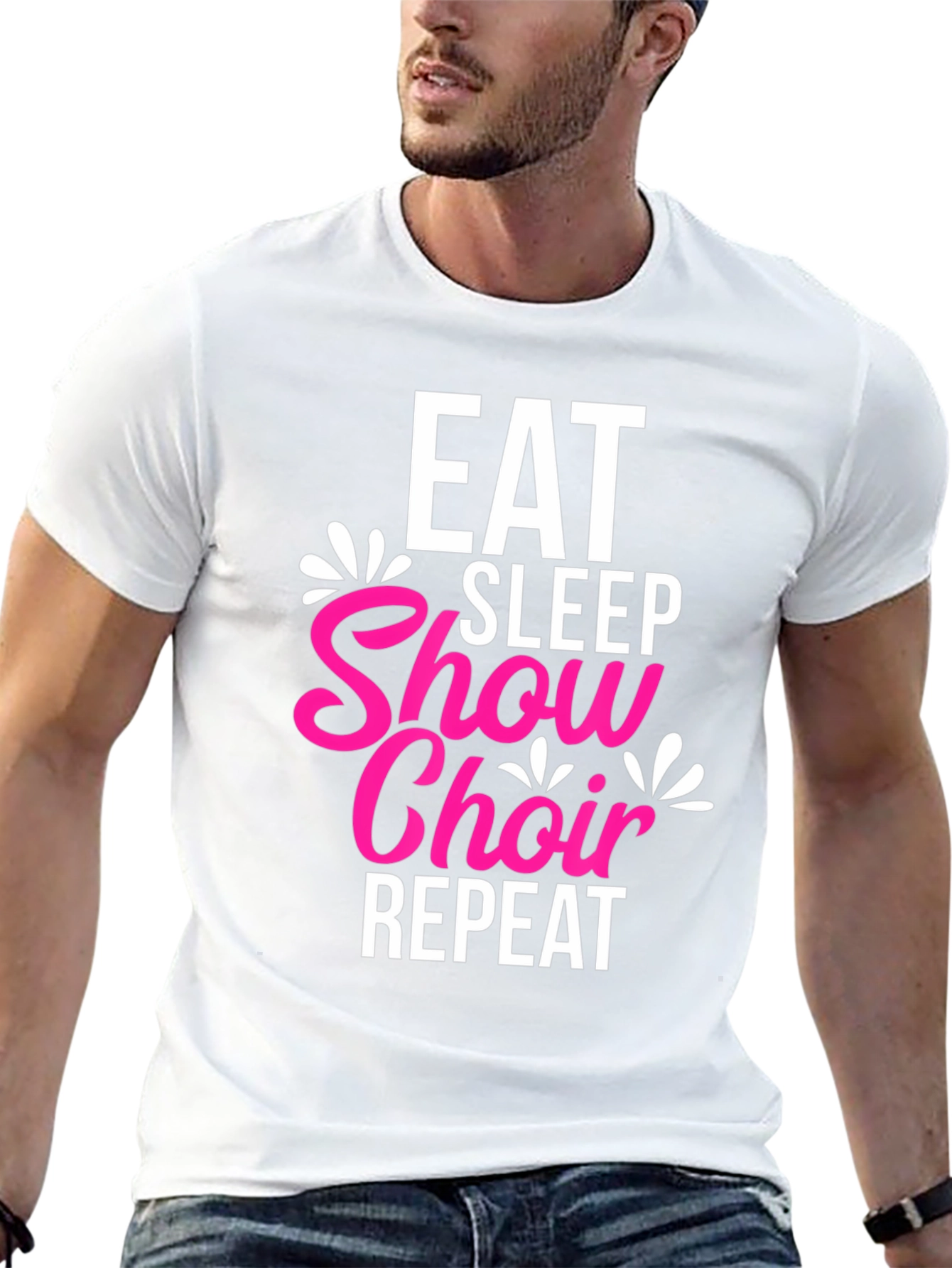 Eat Sleep Show Choir Repeat Black T-Shirt