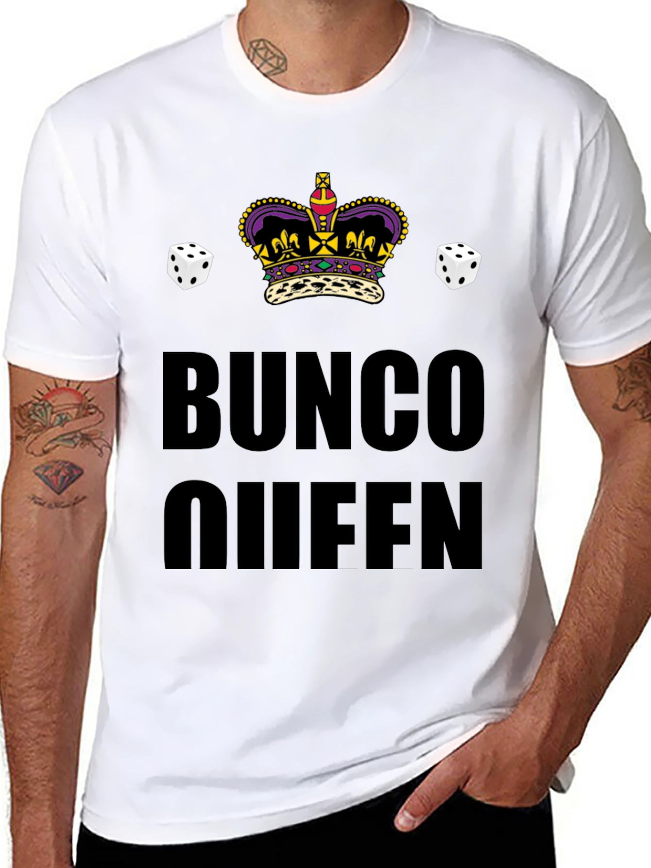 Bunco Queen Crown Dice T-Shirt