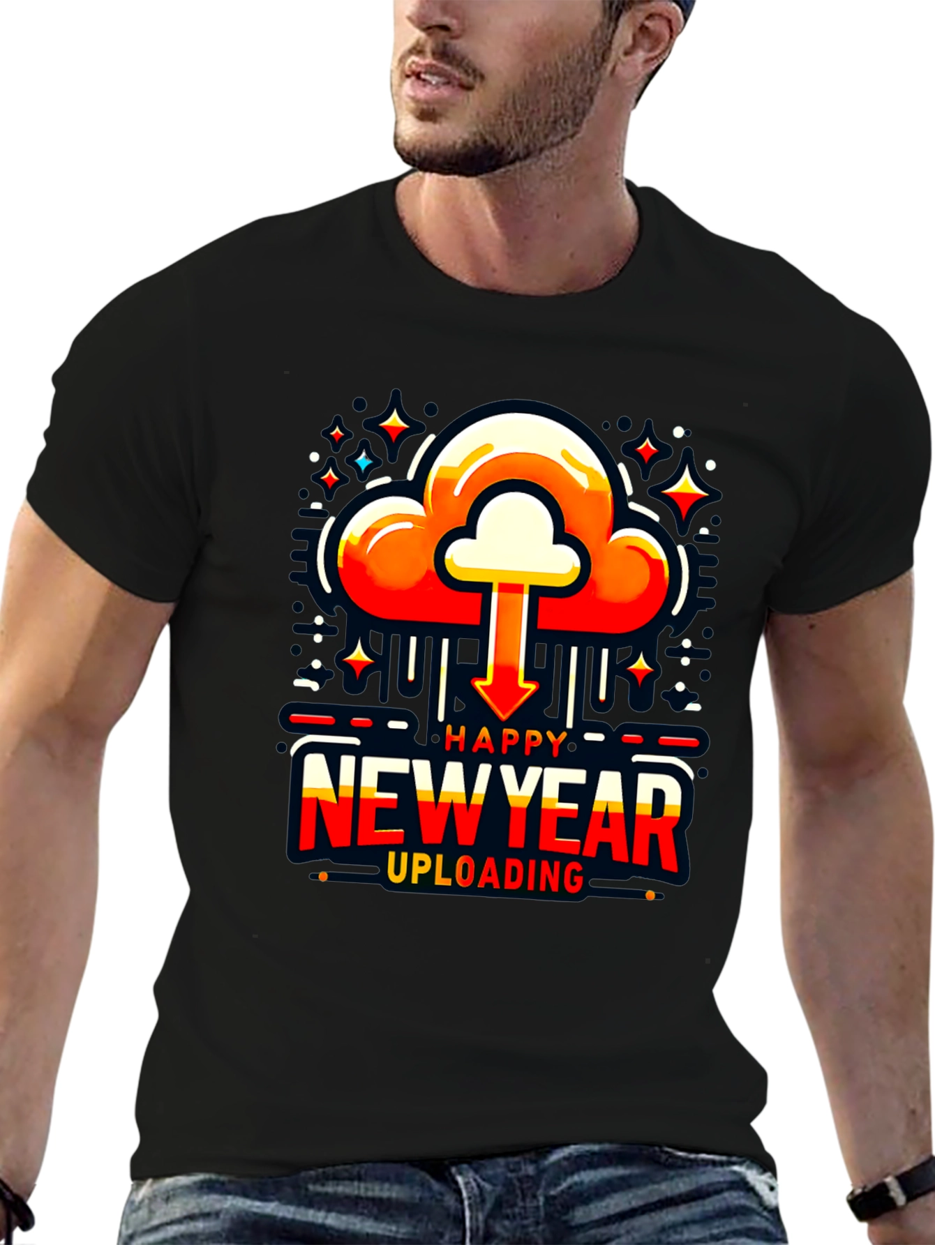 Happy New Year Uploading T-Shirt