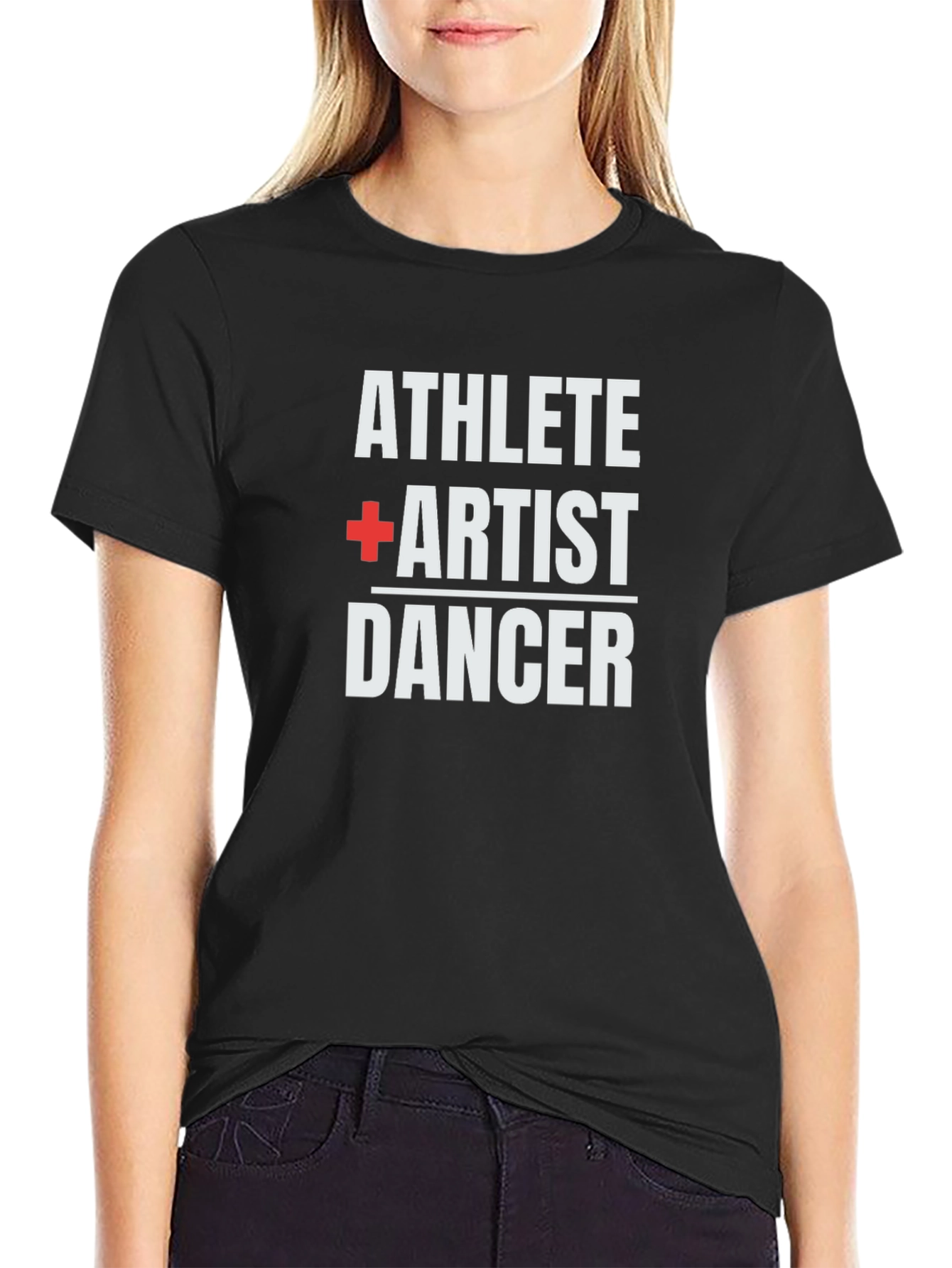 Athlete Artist Dancer Graphic T-Shirt - Black