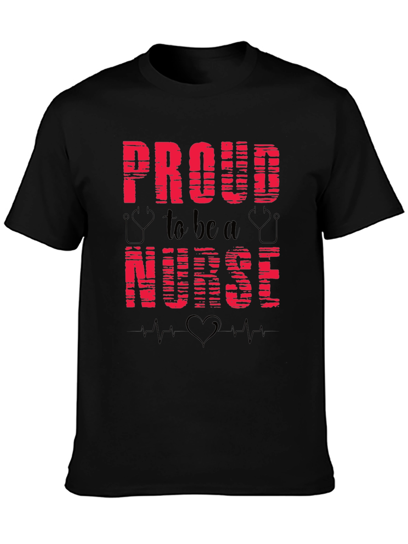 Proud Nurse Black T-Shirt