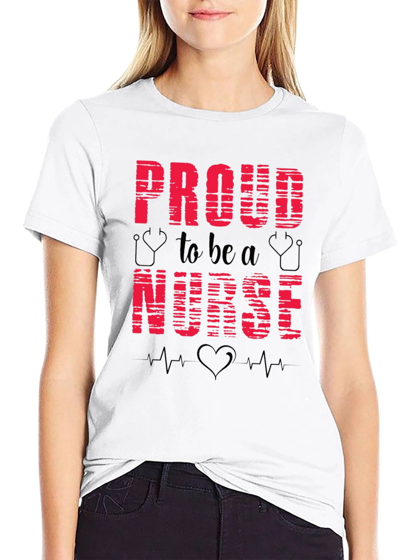 Proud Nurse Black T-Shirt