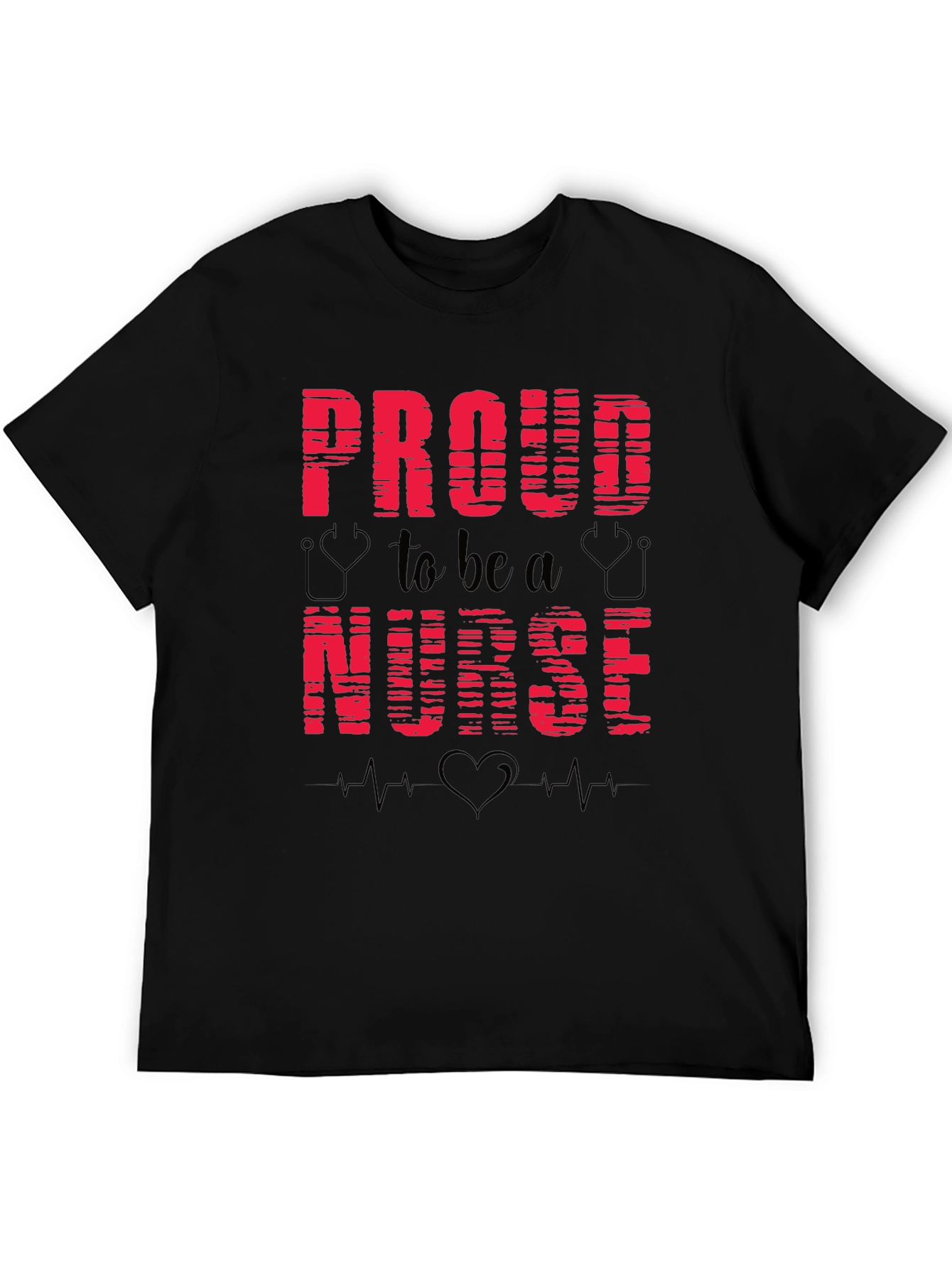 Proud Nurse Black T-Shirt