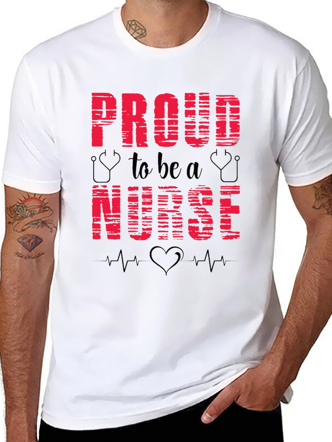 Proud Nurse Black T-Shirt