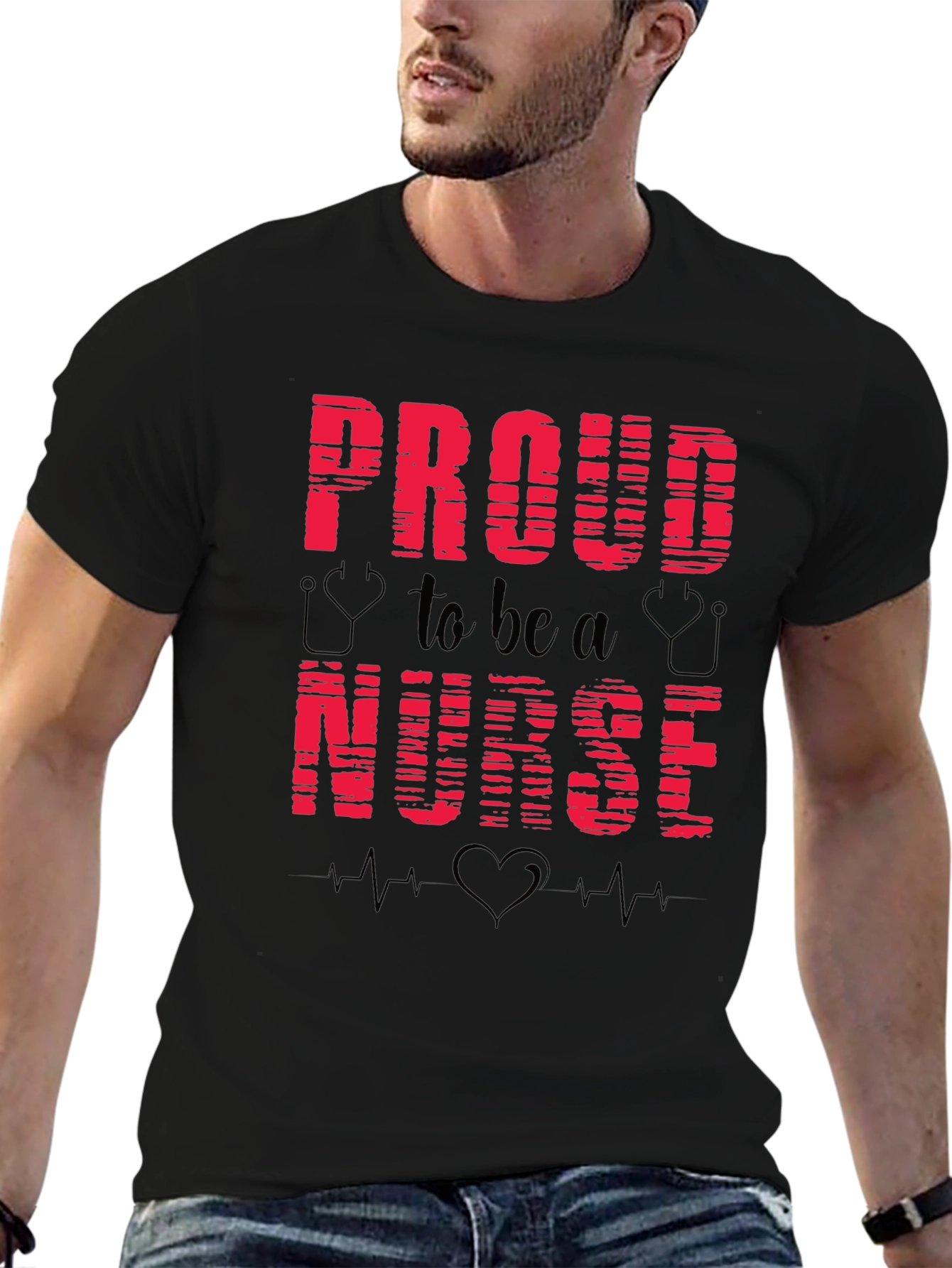 Proud Nurse Black T-Shirt
