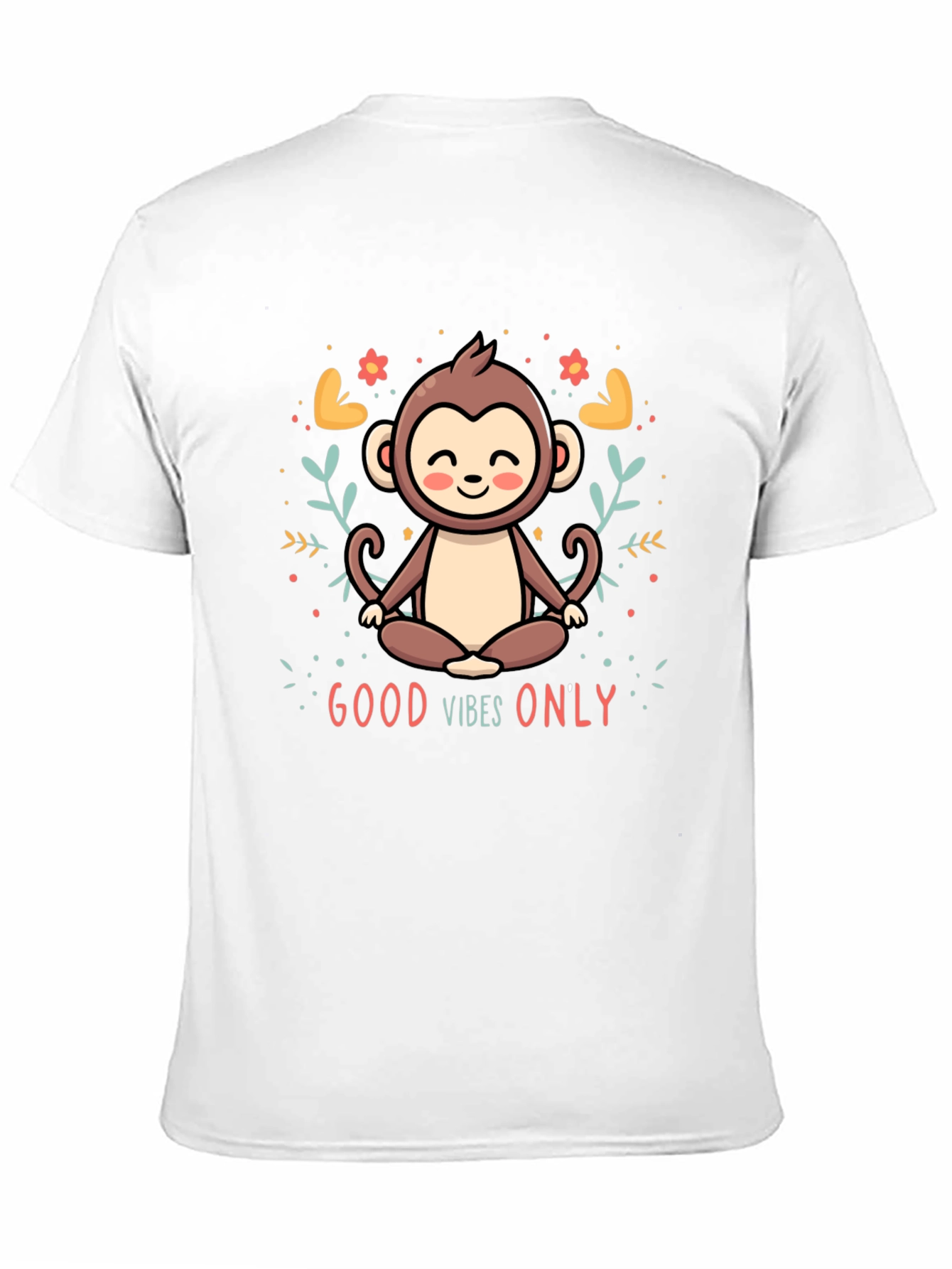 Good Vibes Only Monkey Meditation T-Shirt