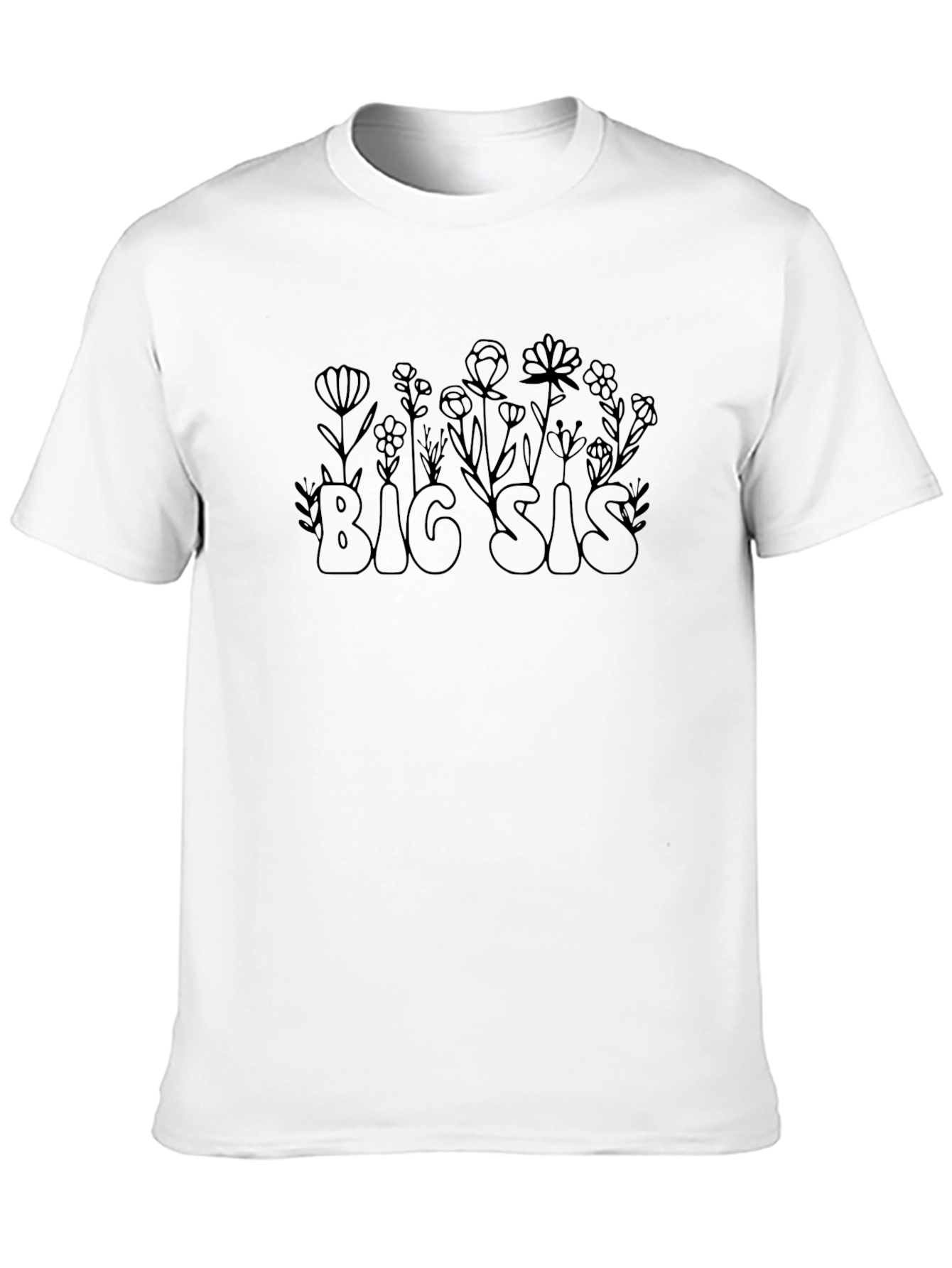 Big Sis Floral T-Shirt - Cute Sister Tee