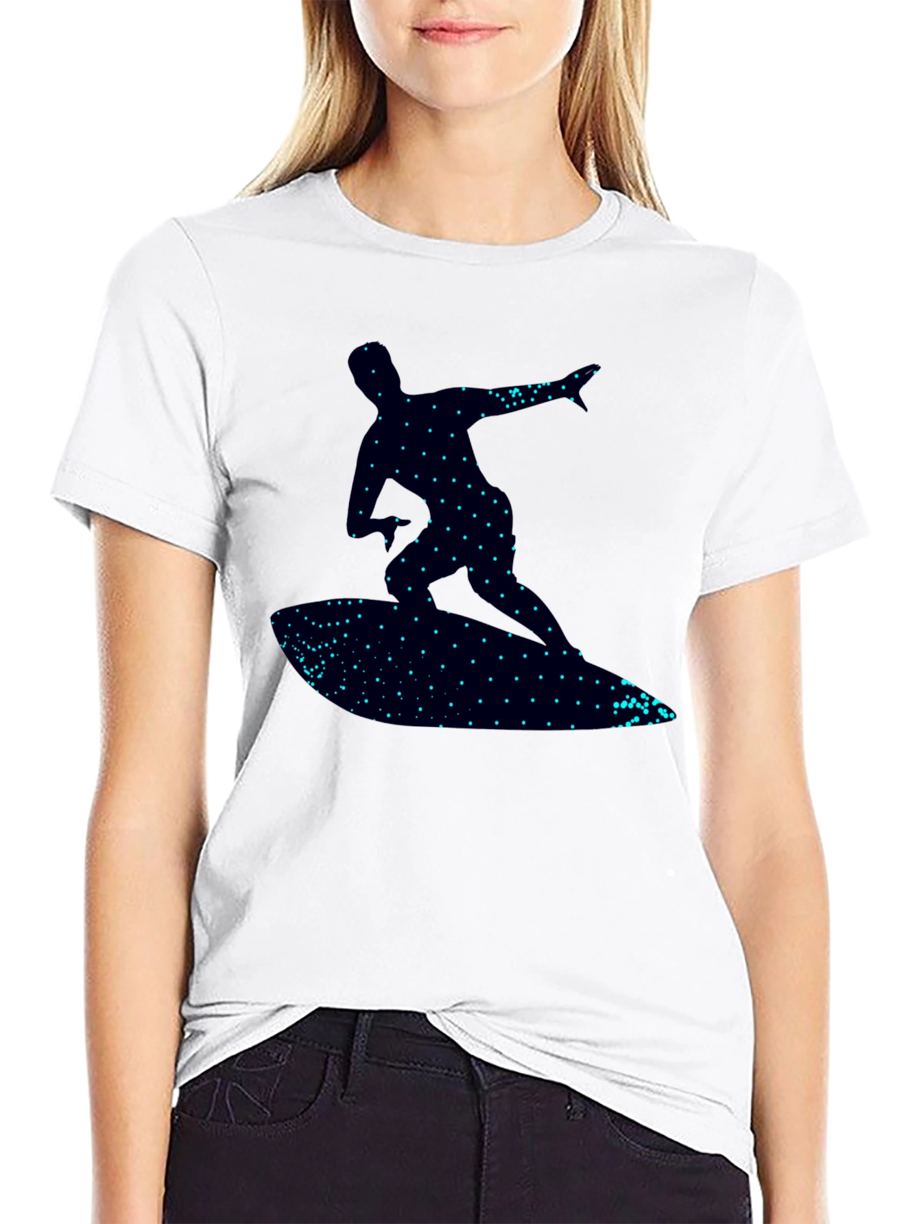 Surfer Silhouette Graphic Tee