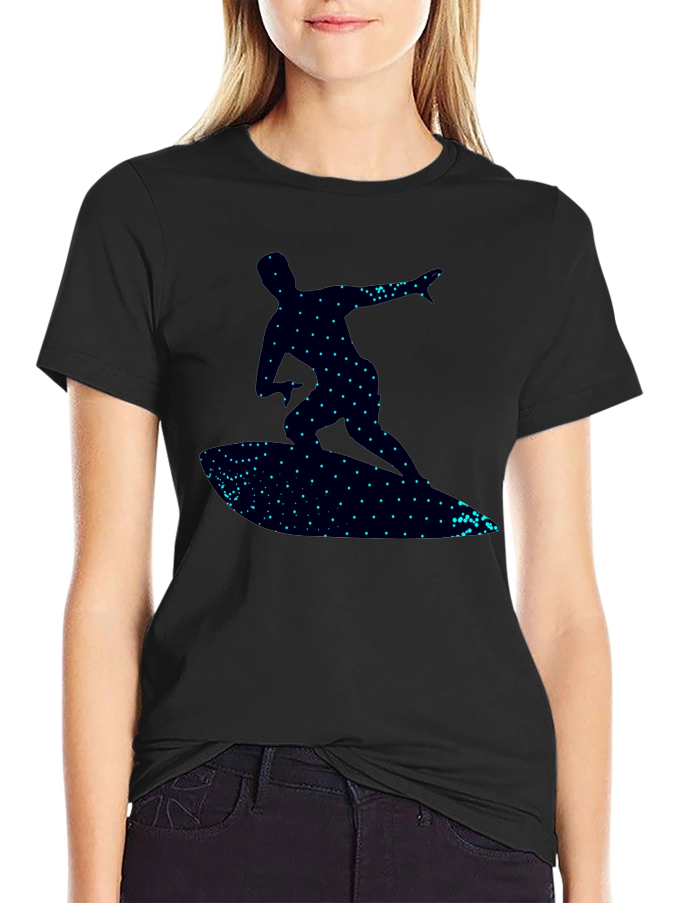 Surfer Silhouette Graphic Tee