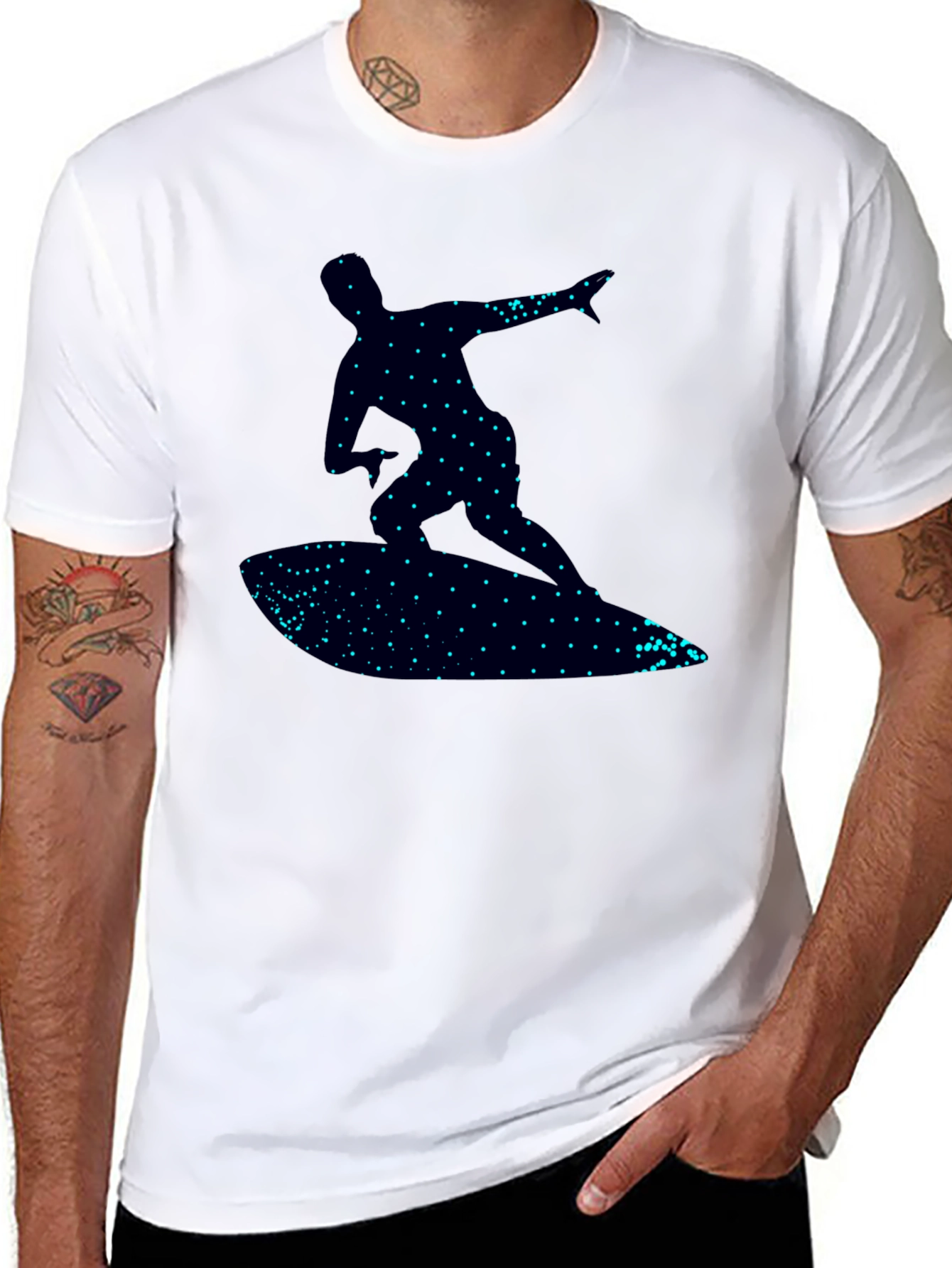 Surfer Silhouette Graphic Tee