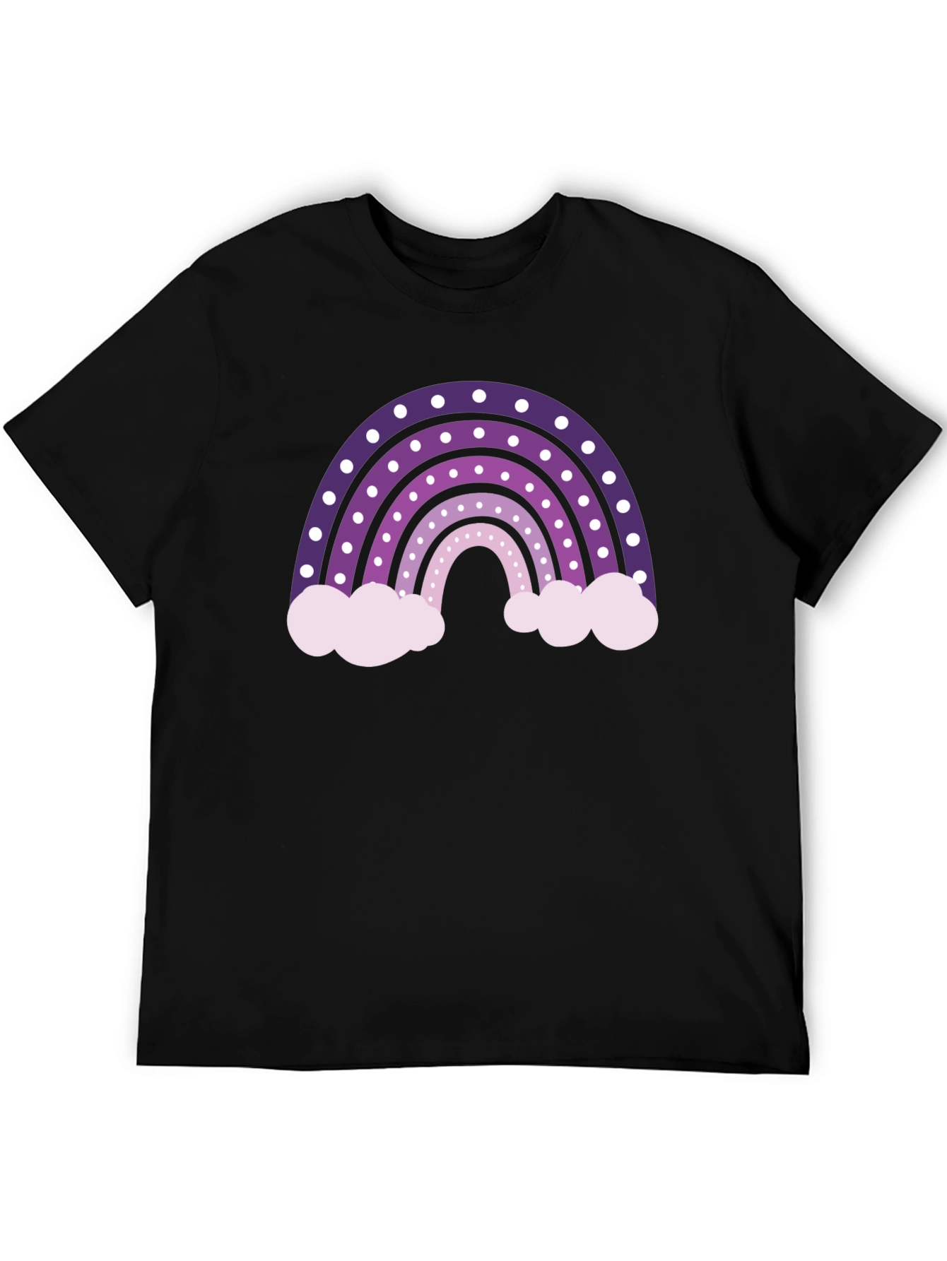Rainbow Clouds T-Shirt - Black