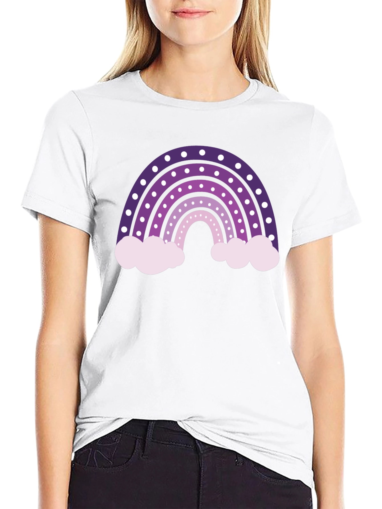 Rainbow Clouds T-Shirt - Black