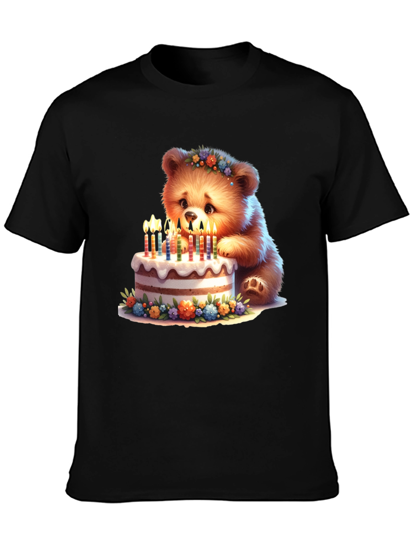 Cute Bear Birthday Cake T-Shirt