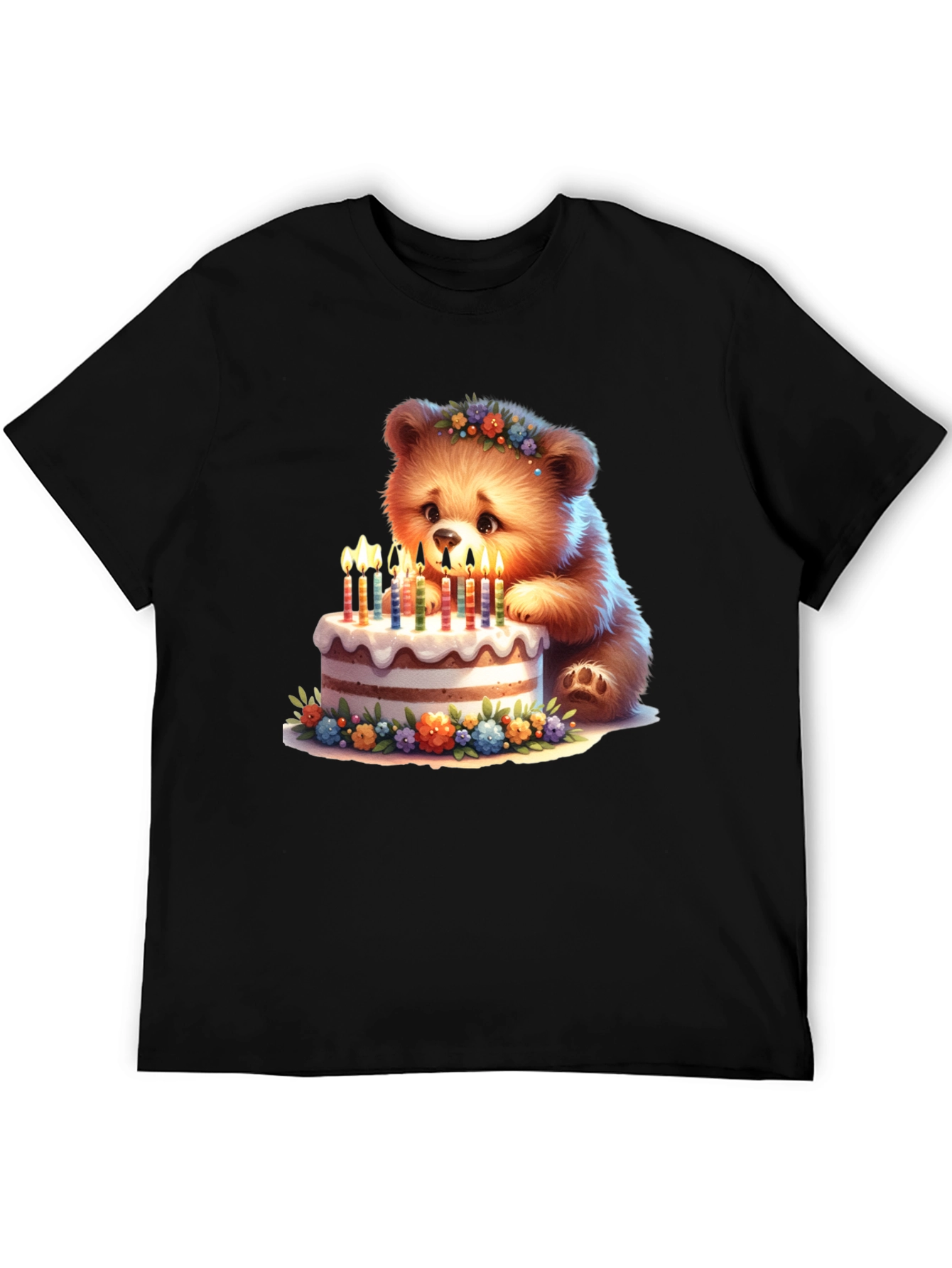 Cute Bear Birthday Cake T-Shirt