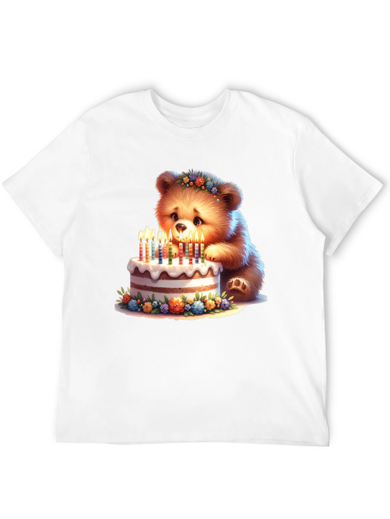 Cute Bear Birthday Cake T-Shirt