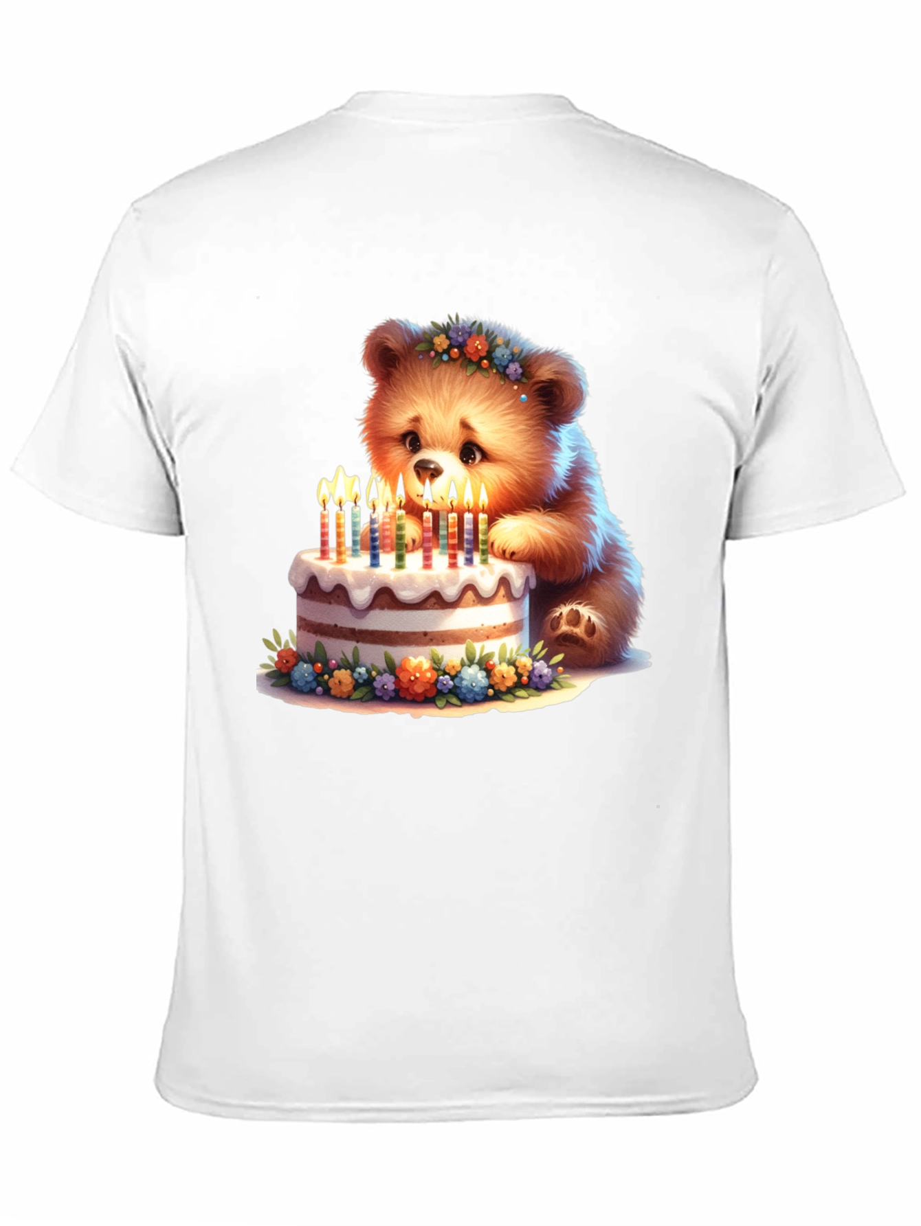 Cute Bear Birthday Cake T-Shirt