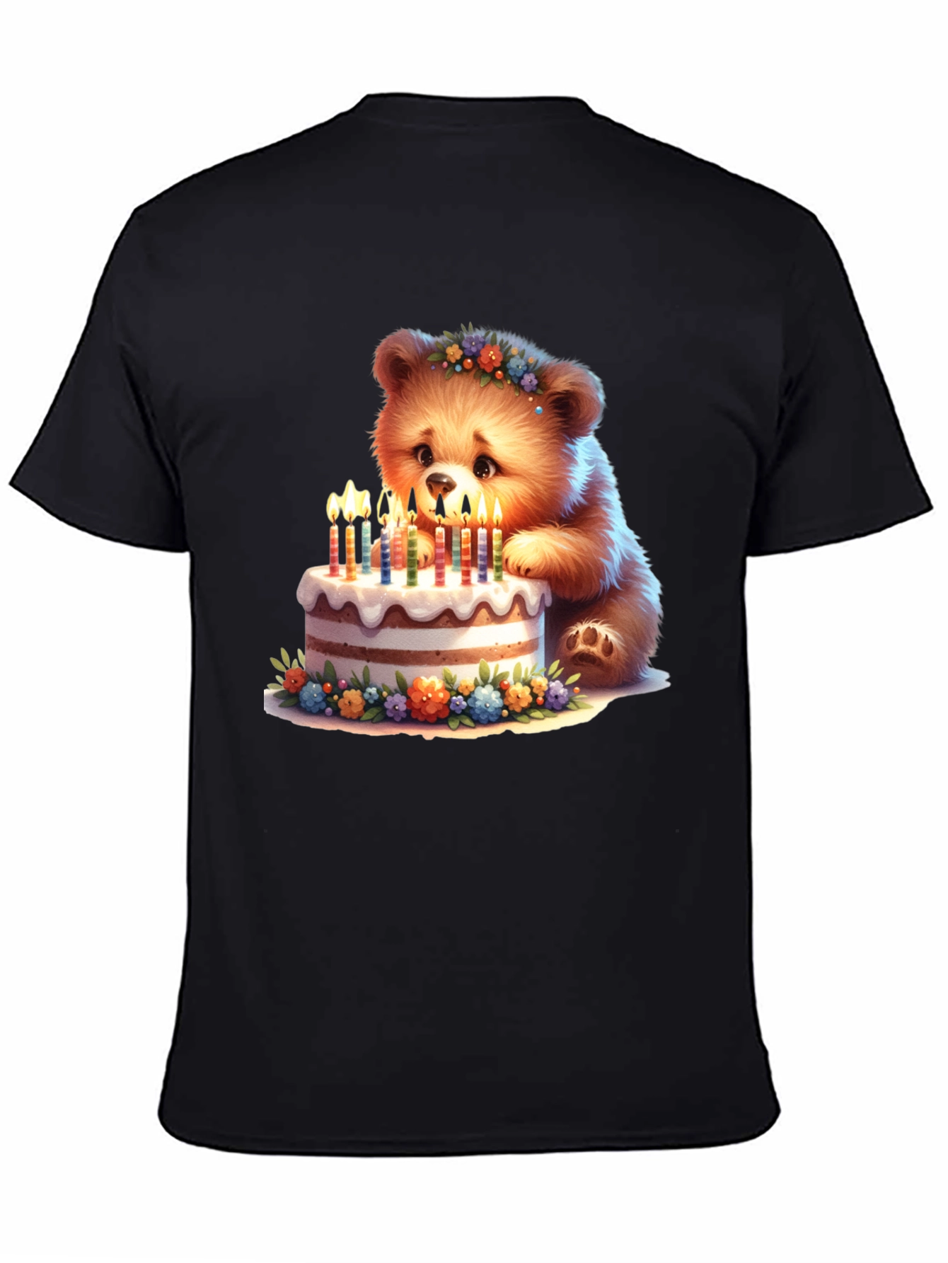 Cute Bear Birthday Cake T-Shirt