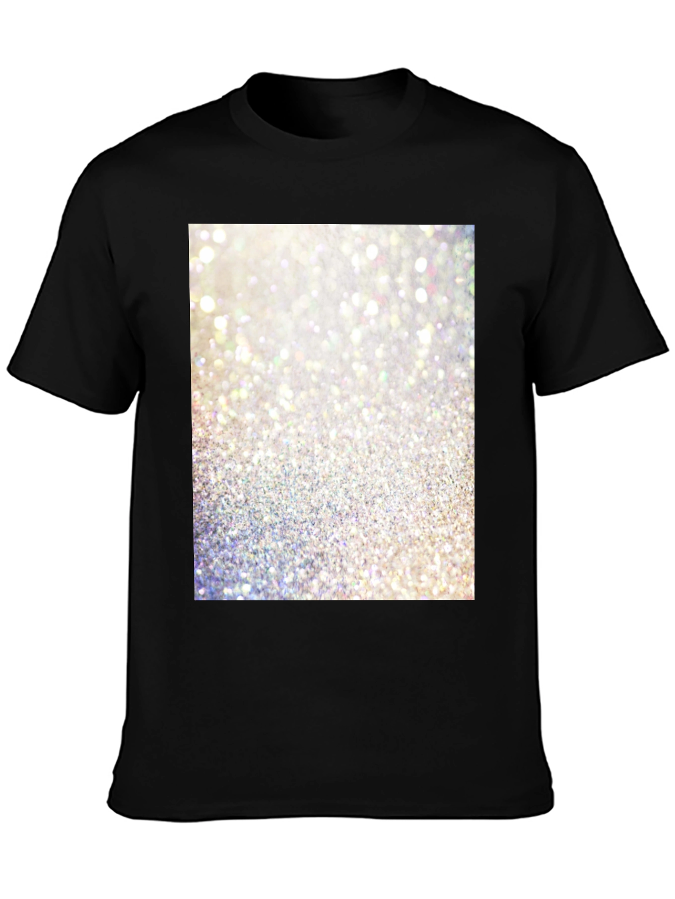 Glitter Graphic Black T-Shirt