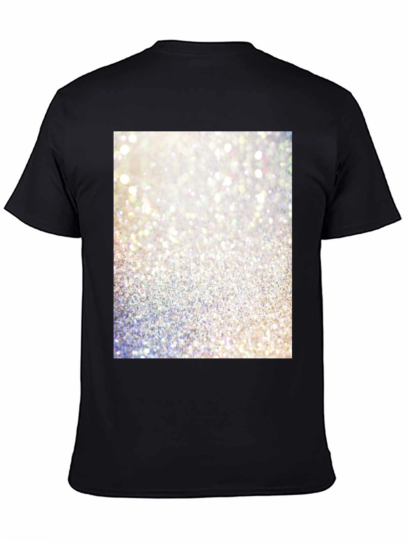 Glitter Graphic Black T-Shirt