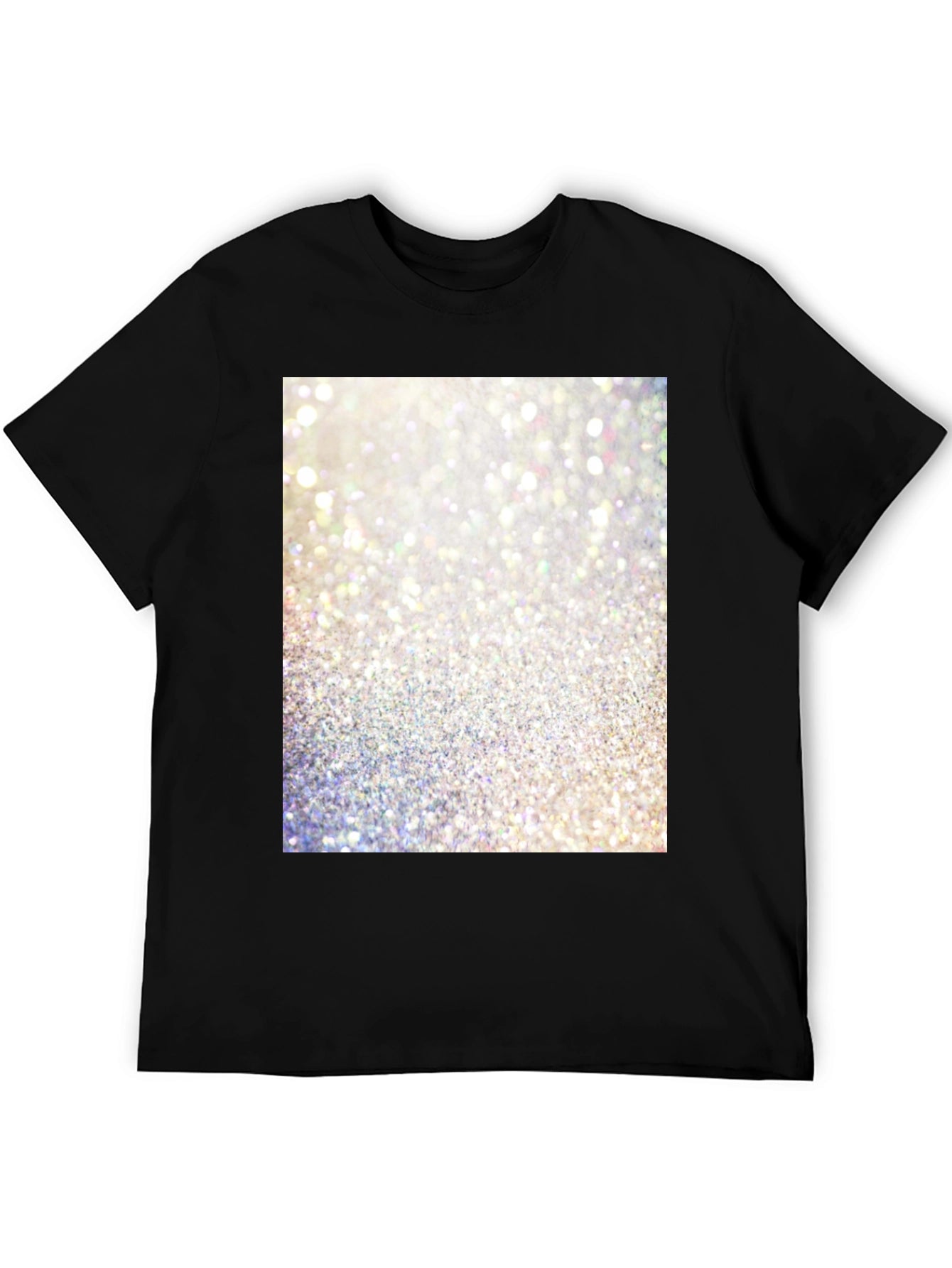 Glitter Graphic Black T-Shirt