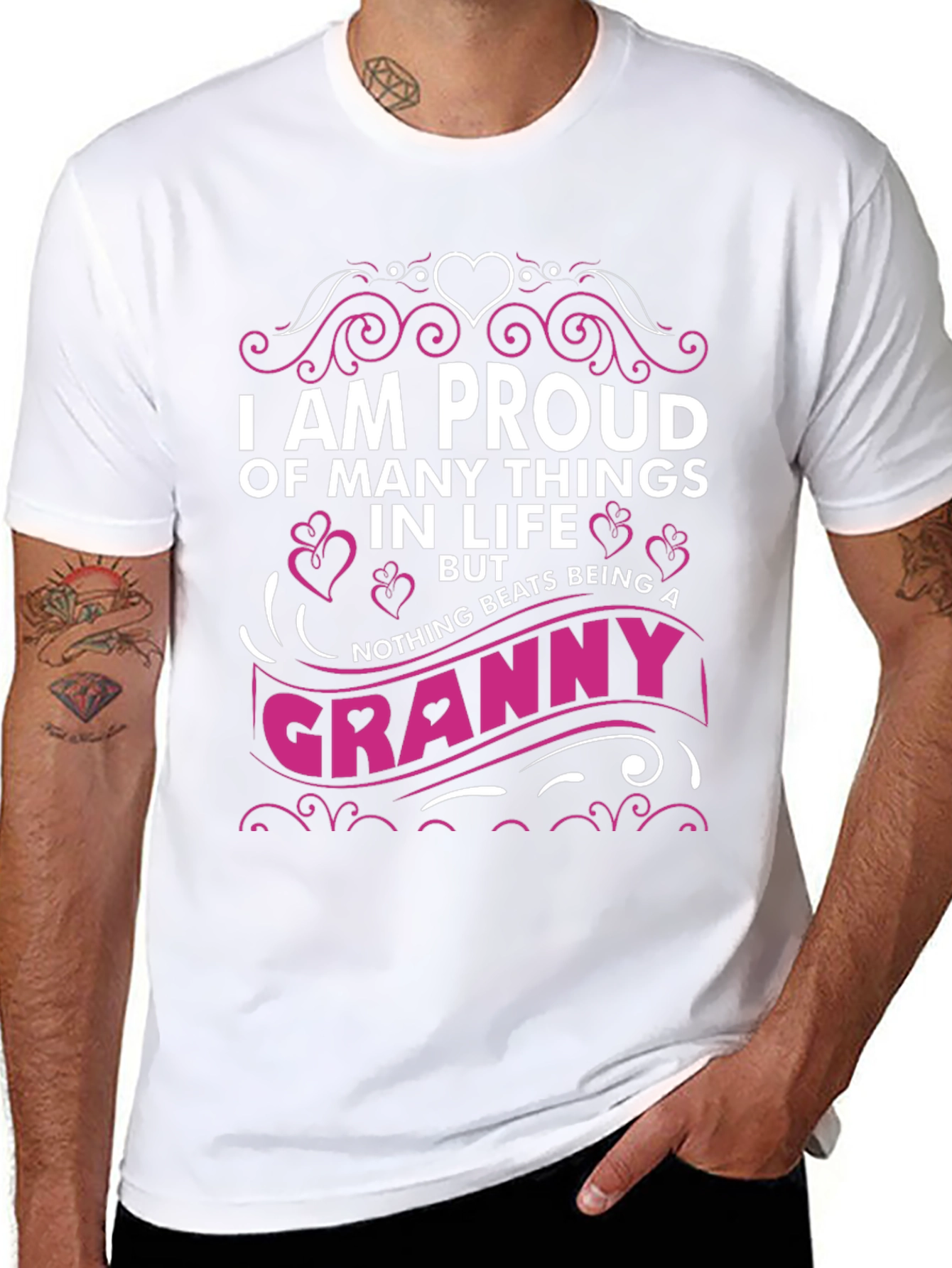 Proud Granny T-Shirt - Black Cotton Tee