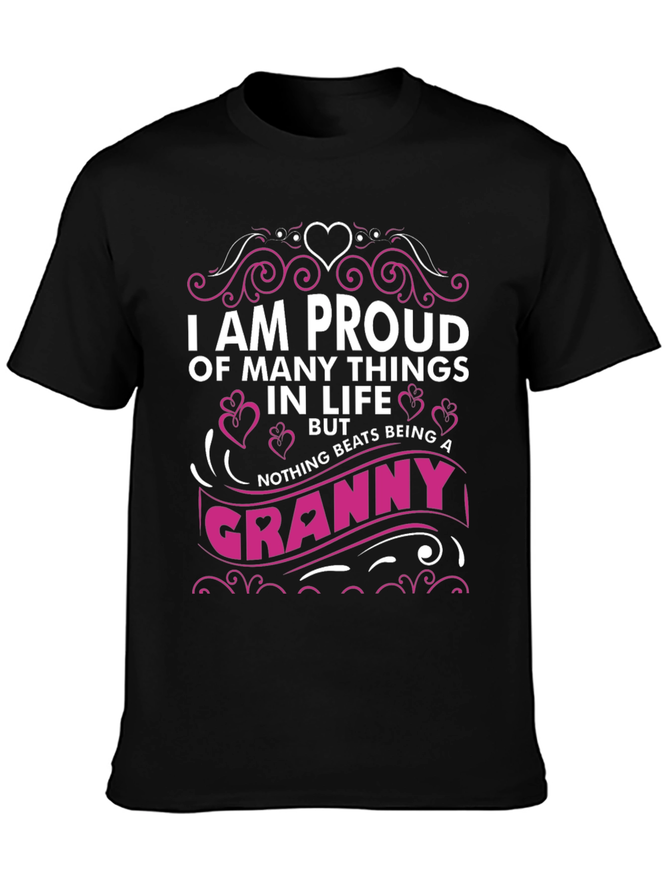 Proud Granny T-Shirt - Black Cotton Tee