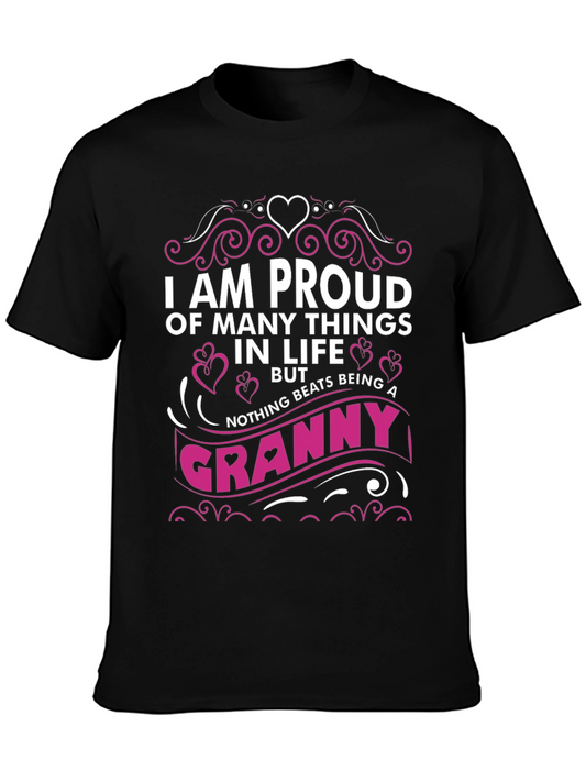 Proud Granny T-Shirt - Black Cotton Tee