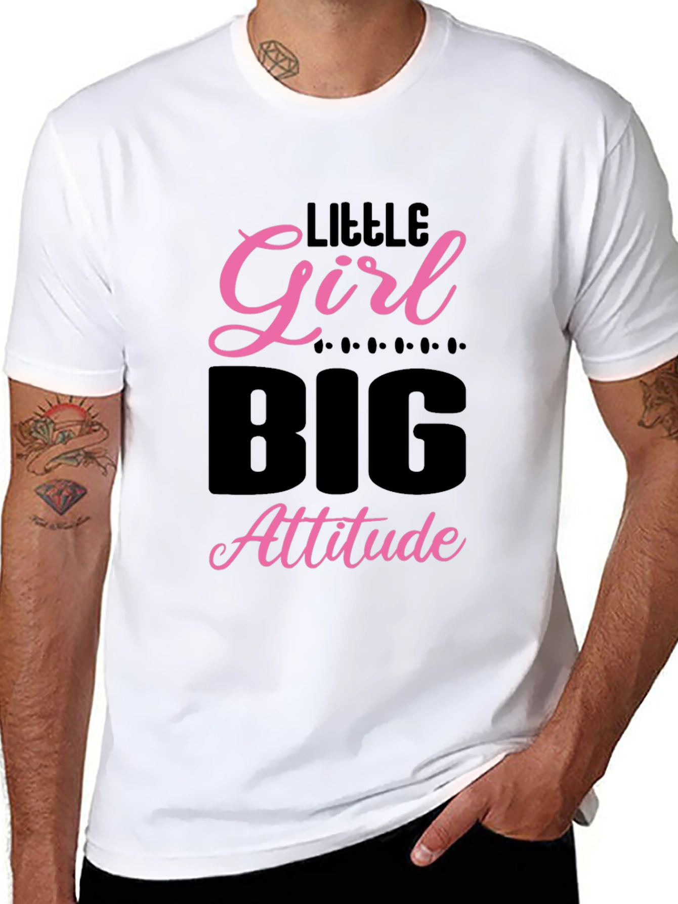 Little Girl Big Attitude Black T-Shirt