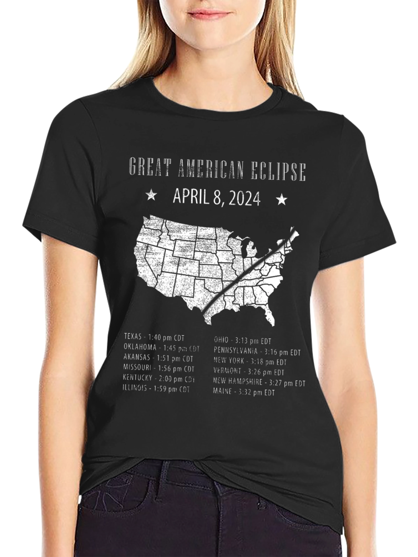 Great American Eclipse April 8 2024 T-Shirt