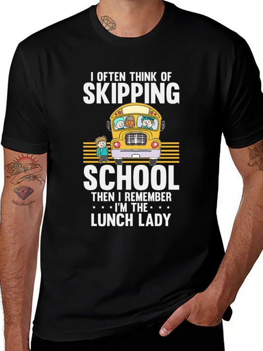 Lunch Lady T-Shirt - School Bus Design