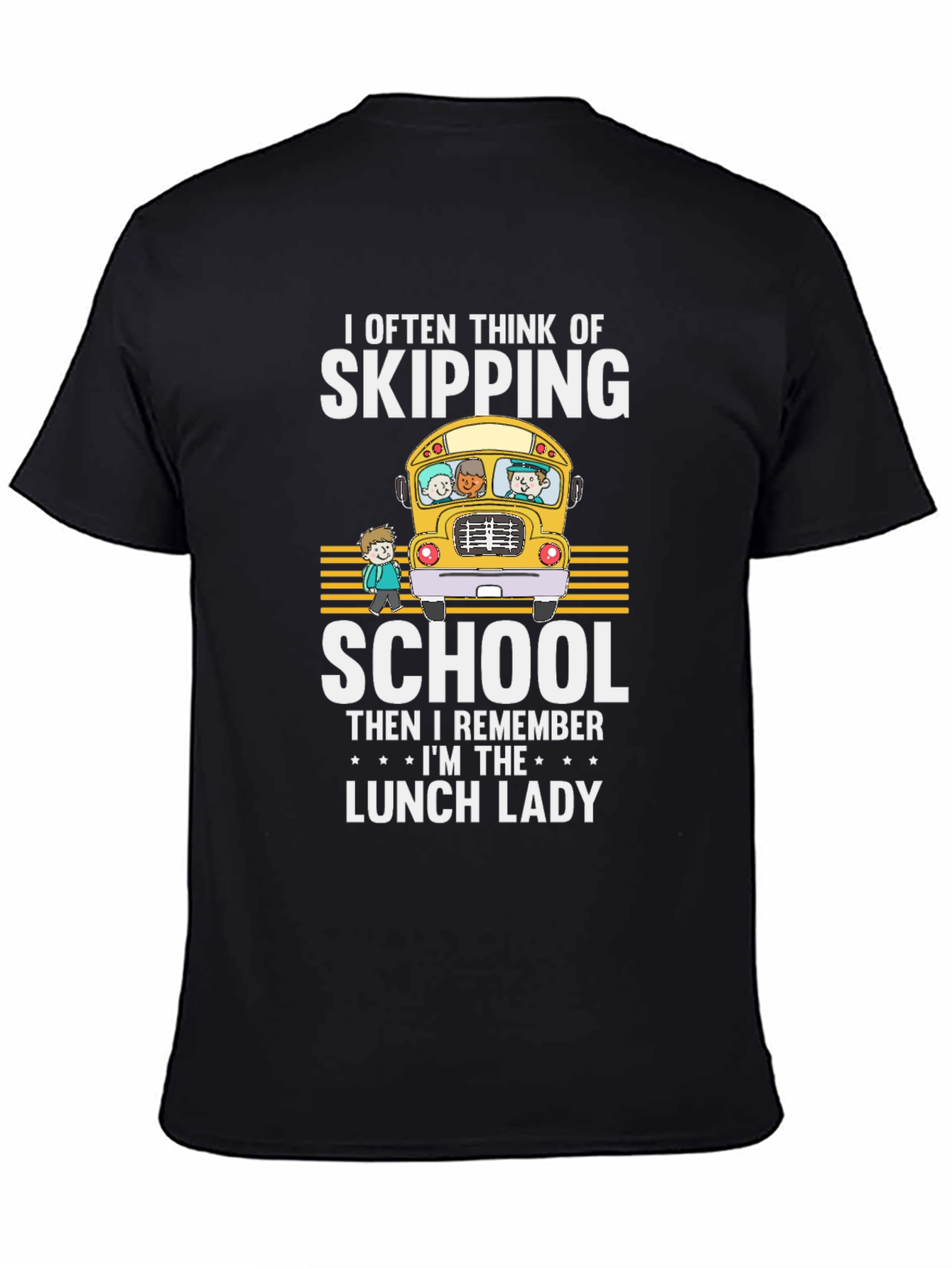 Lunch Lady T-Shirt - School Bus Design