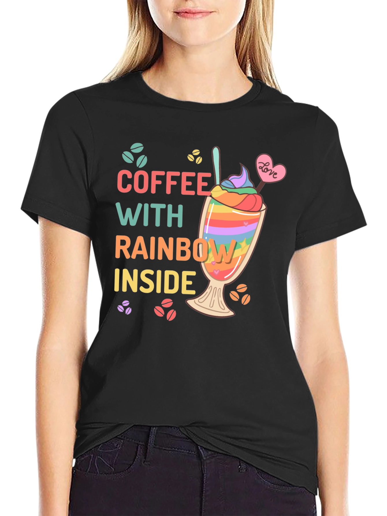 Coffee With Rainbow Inside T-Shirt